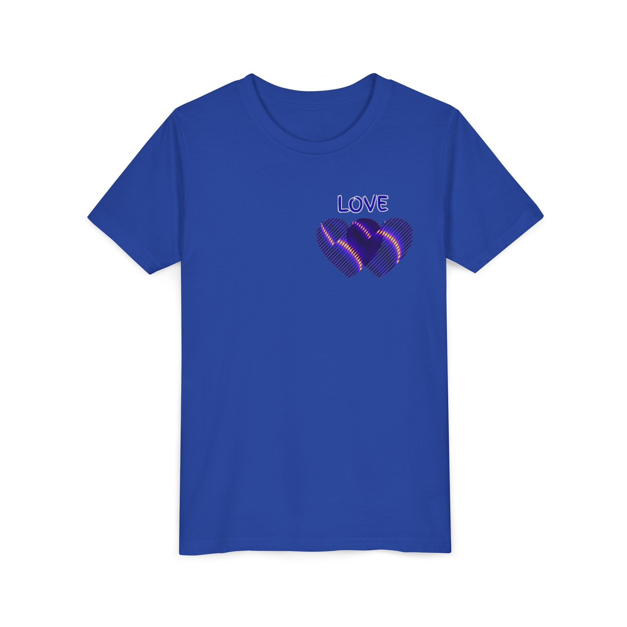 Youth Tee — Purple Heart 'LOVE' Graphic Kids T-Shirt