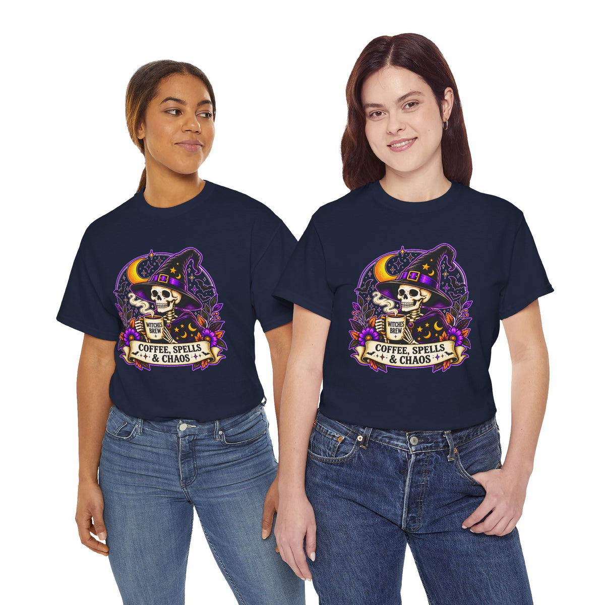 Halloween Skeleton Witch Shirt | Spooky Graphic Tee