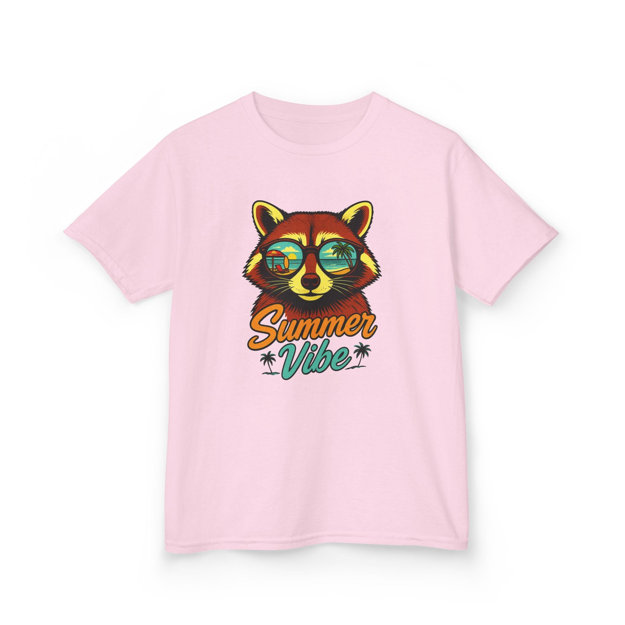 Kids Tee - 'Summer Vibe' Sunglasses Raccoon Graphic