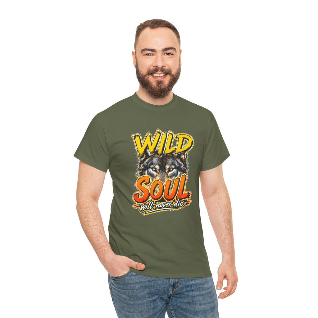 Wolf 'Wild Soul' Graphic Tee – Bold Wildlife Shirt for Nature Lovers
