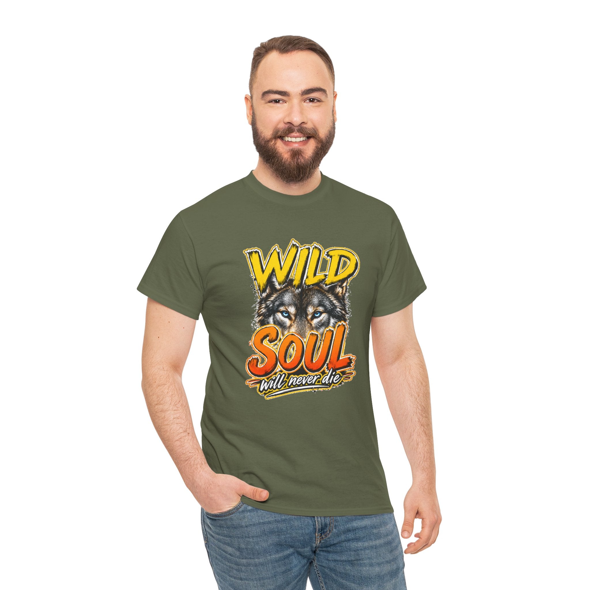 Wolf 'Wild Soul' Graphic Tee – Bold Wildlife Shirt for Nature Lovers