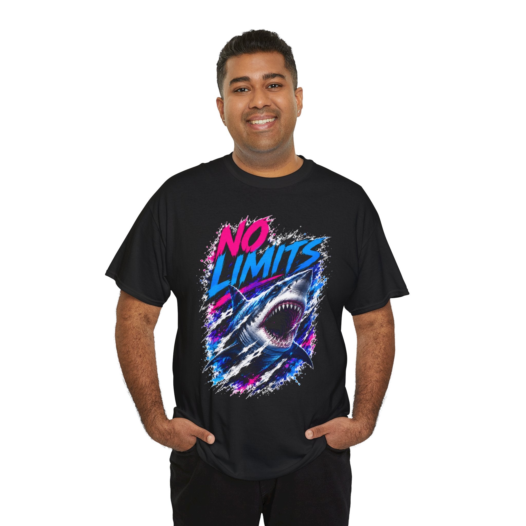 No Limits Shark T-Shirt | Great White Shark Graphic Tee | Unisex Streetwear Shirt | Ocean Lover Gift | Bold Shark Art Tee