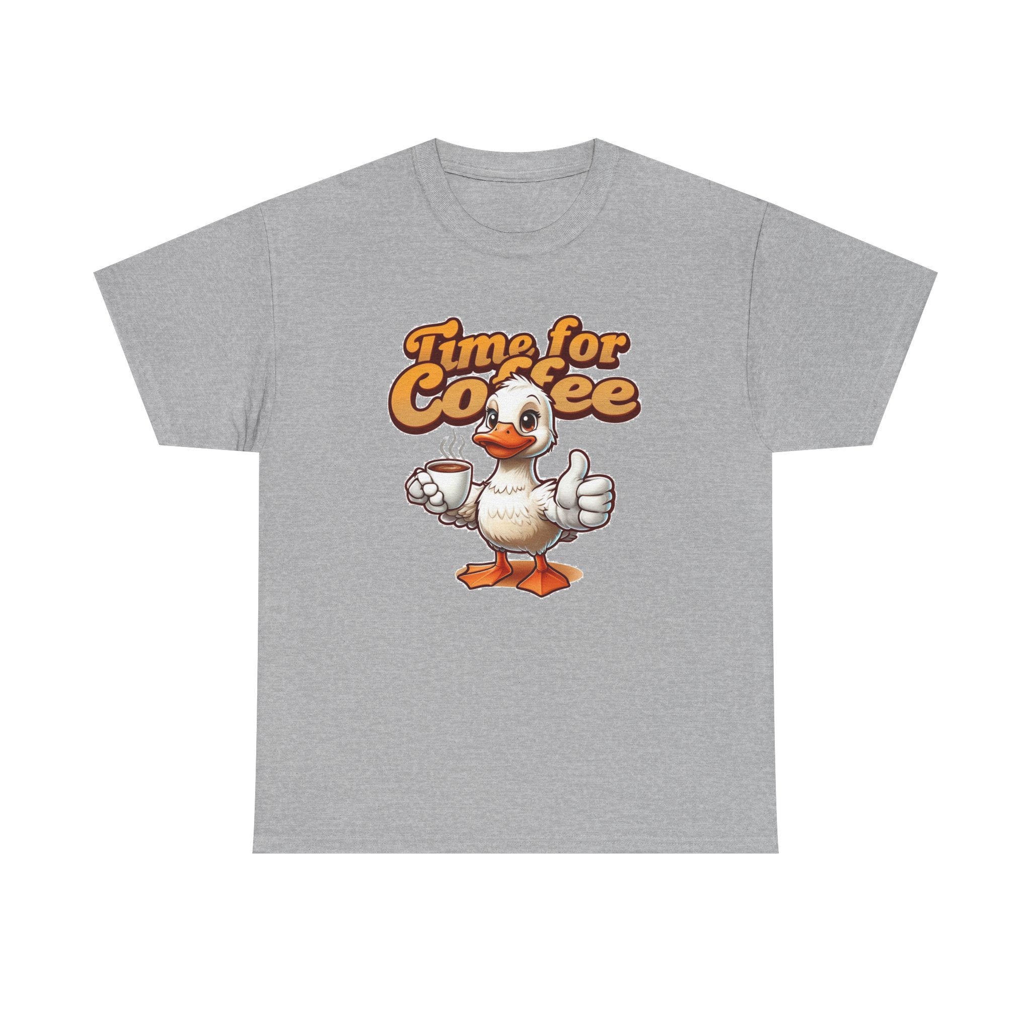 Time for Coffee Duck Shirt, Funny Duck T-Shirt, Cute Animal Graphic Tee, Coffee Lover Shirt, Unisex Funny Tee, Gift Idea