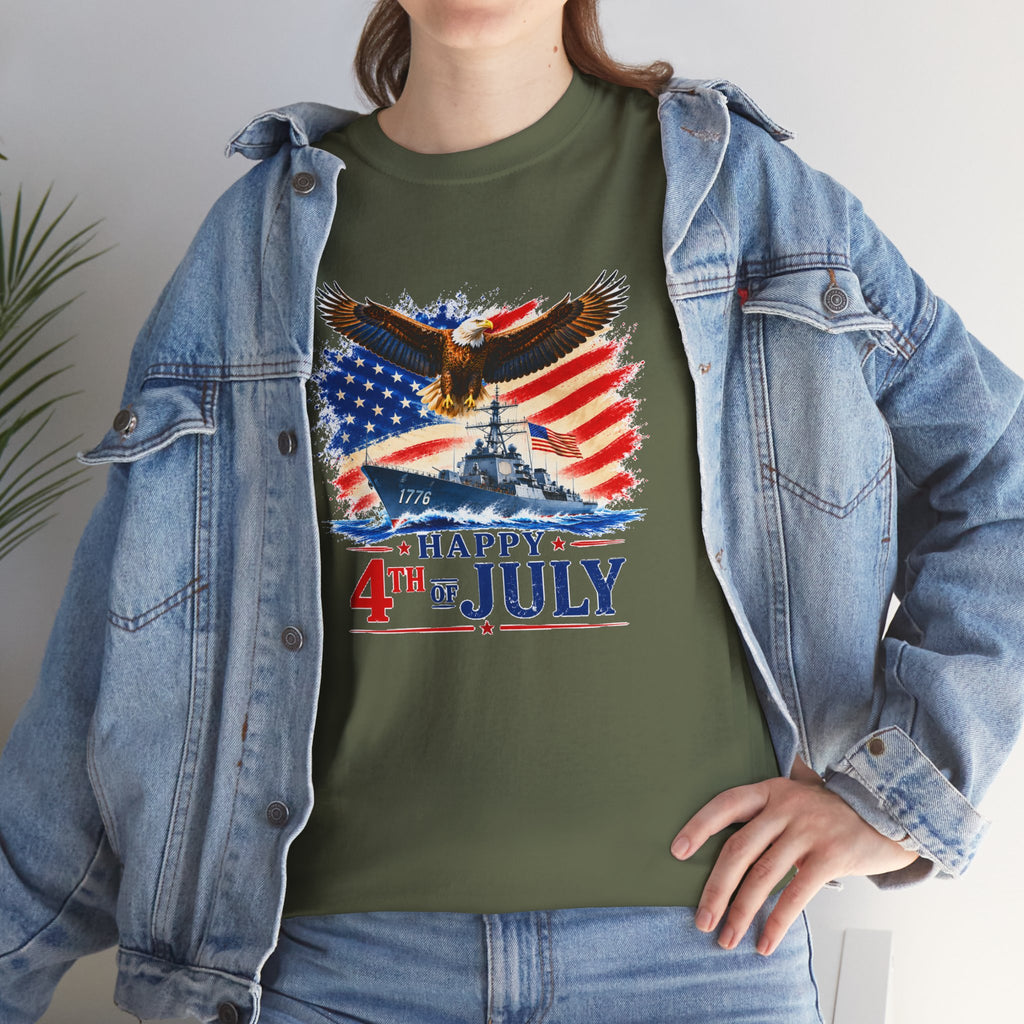 Happy 4th of July Shirt, Patriotic Eagle T-Shirt, American Flag Tee, USA Independence Day Shirt, Freedom Eagle Gift