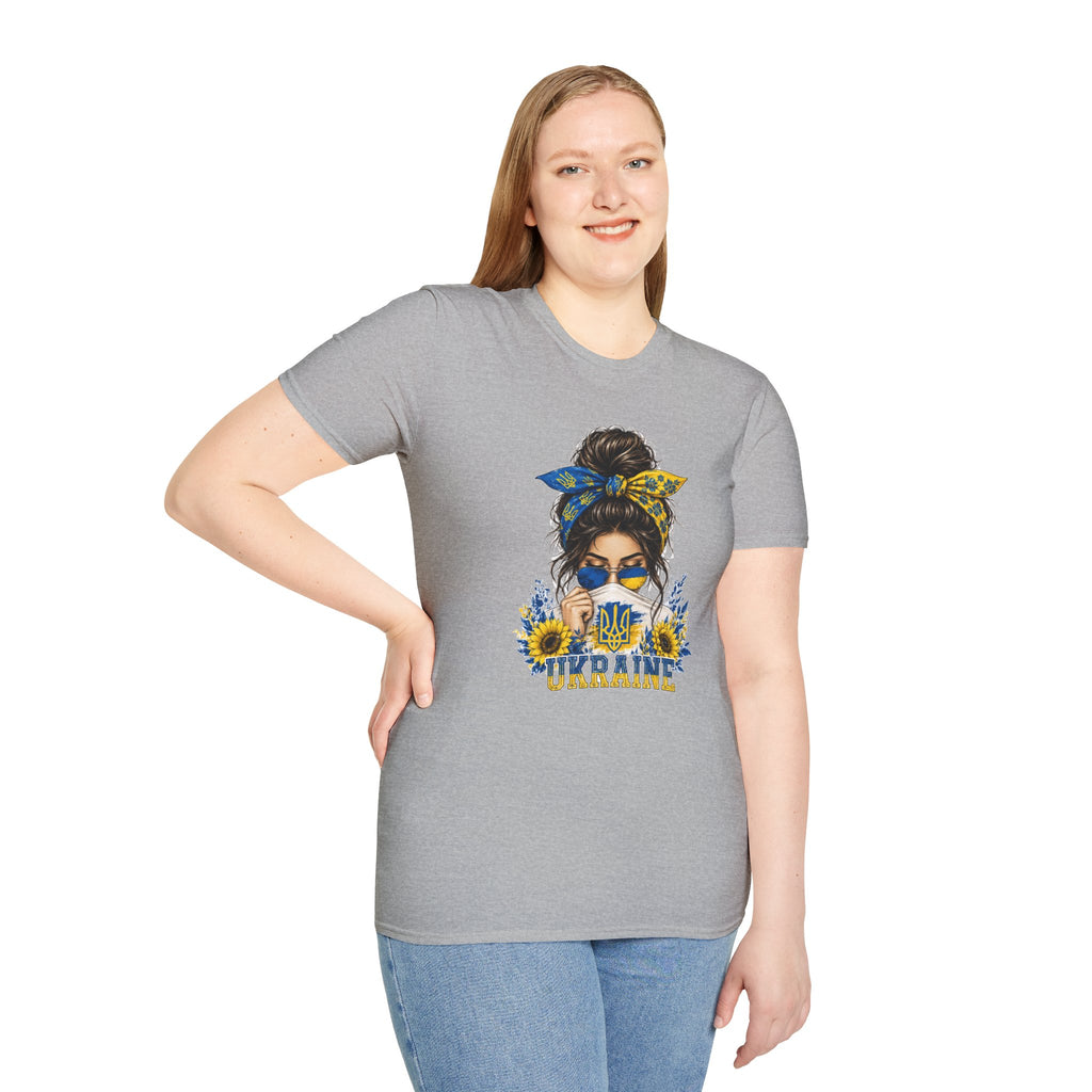 Ukraine Sunflower Bandana T-Shirt — Stylish Patriotic Graphic Tee