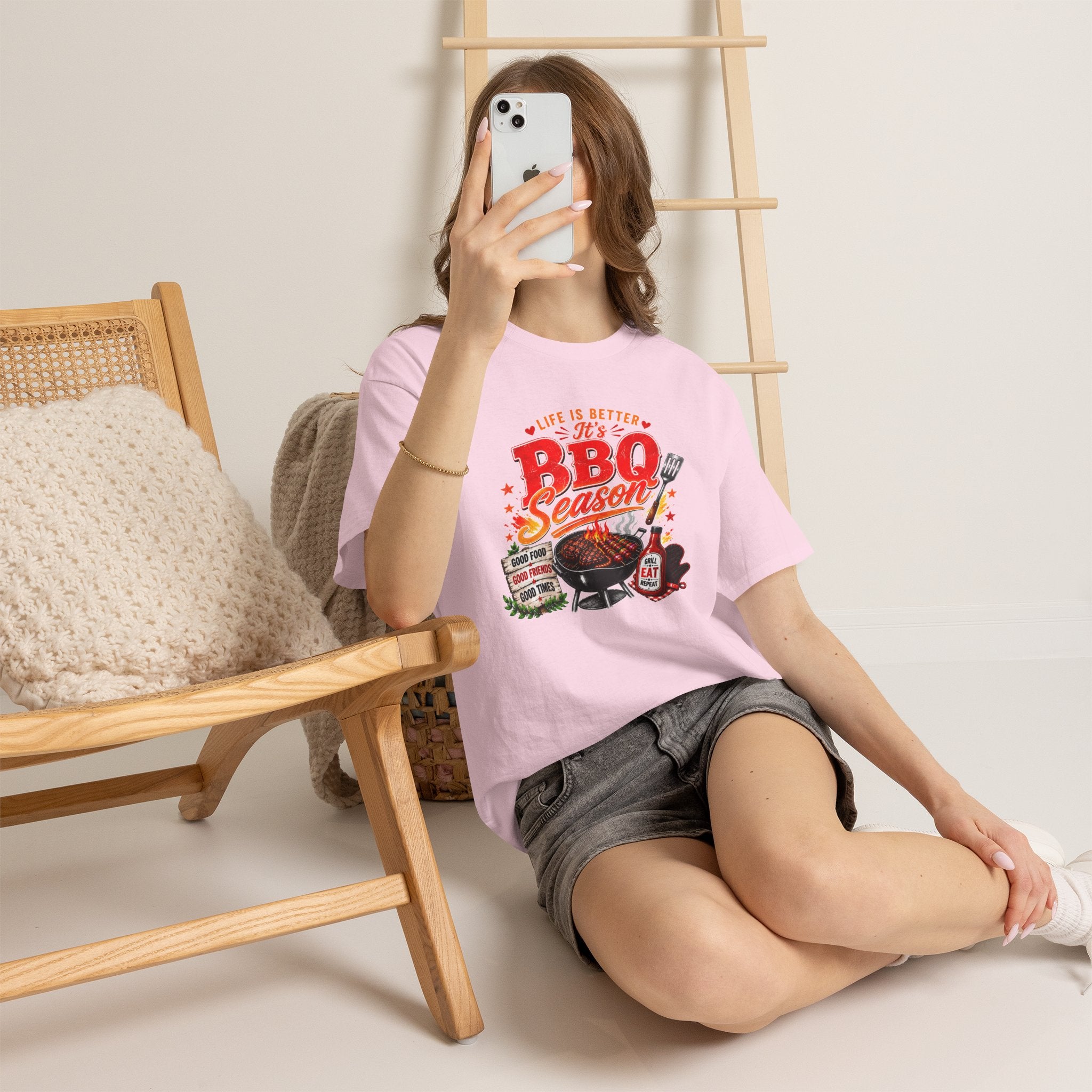BBQ Season T-Shirt | Life Is Better It's BBQ Season Tee | Funny Grill Shirt | Summer Cookout Shirt | Barbecue Lover Gift | Backyard BBQ Tee