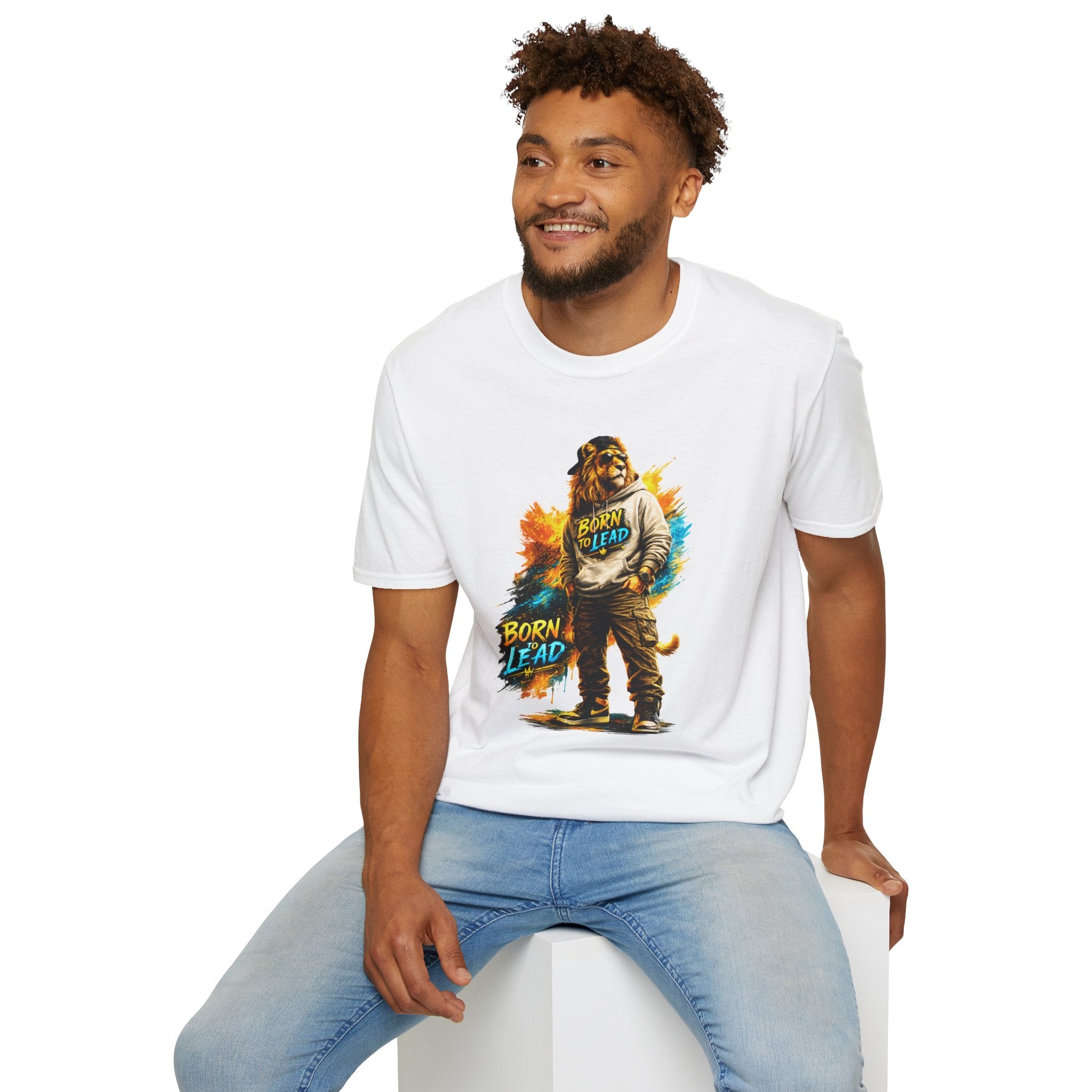 Lion 'Born to Lead' Graphic T‑Shirt — Inspirational Animal Leadership Tee