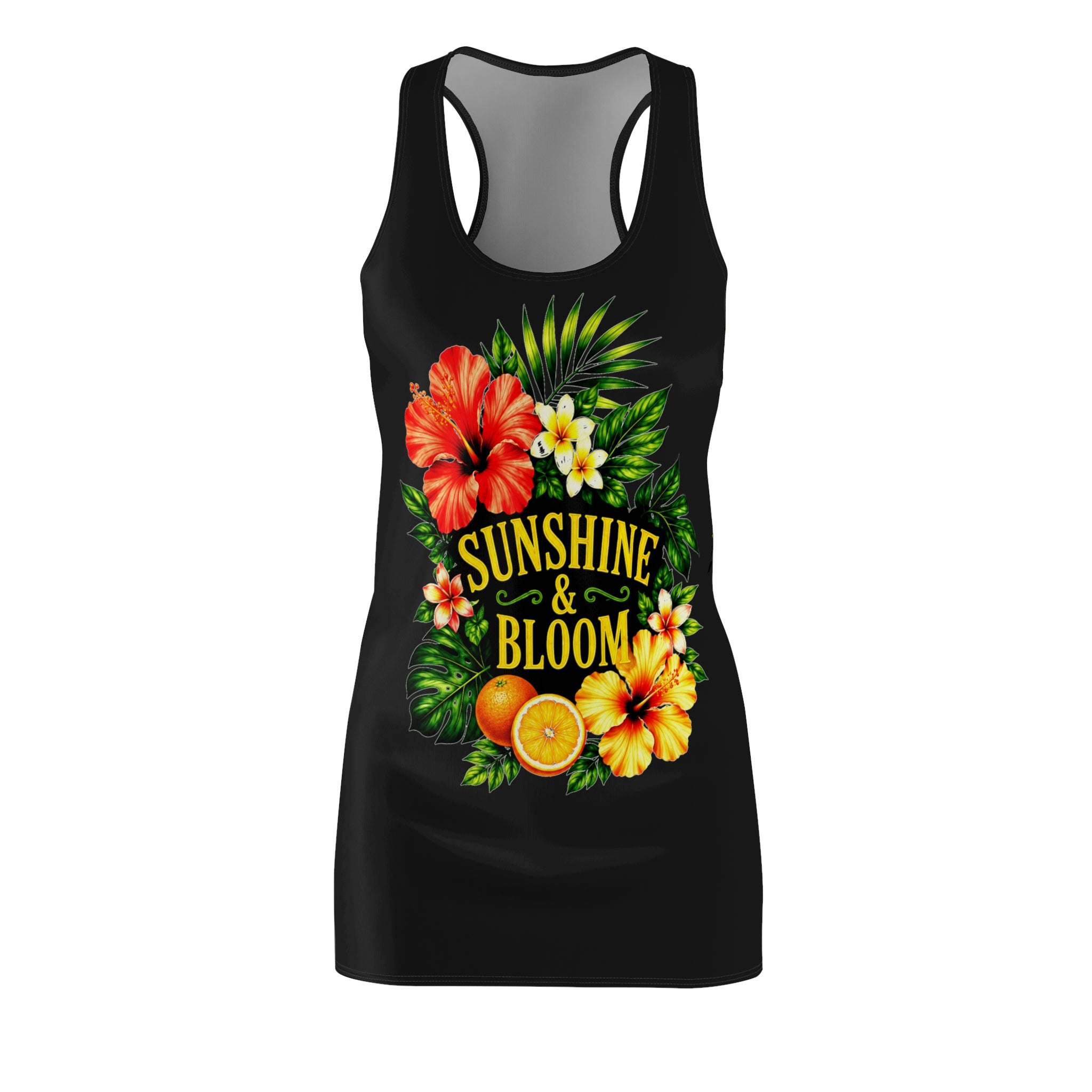 Racerback Dress — Sunshine & Bloom Tropical Floral Print