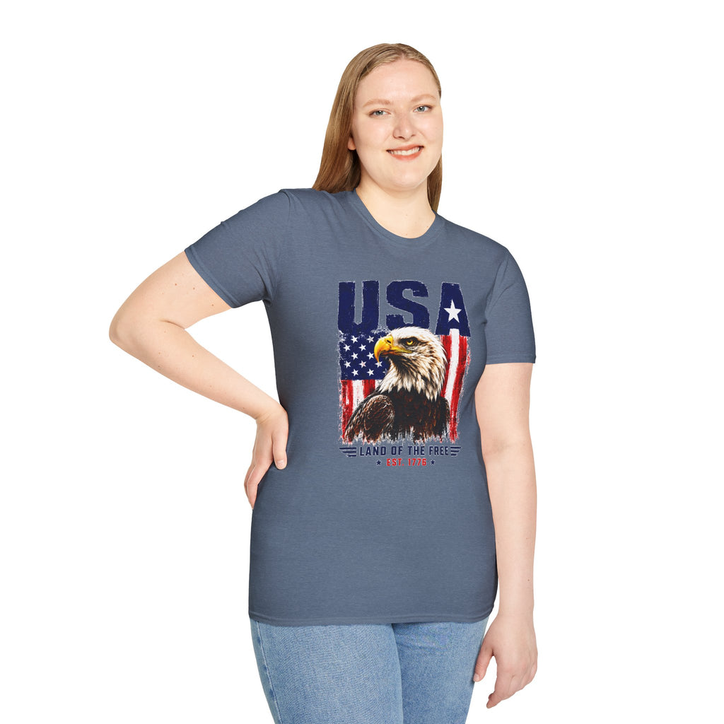 USA Eagle T-Shirt — Patriotic American Flag Graphic Tee (Land of the Free)