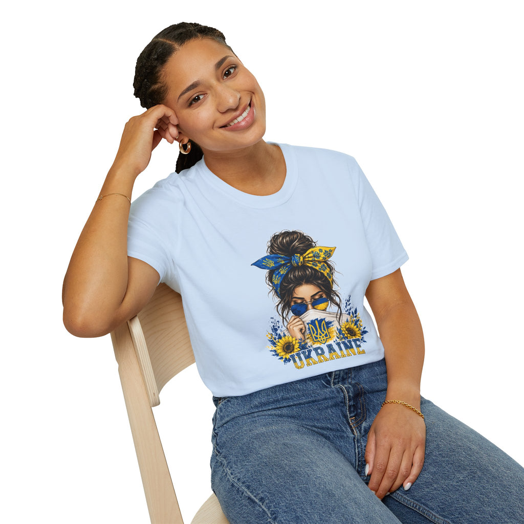 Ukraine Sunflower Bandana T-Shirt — Stylish Patriotic Graphic Tee
