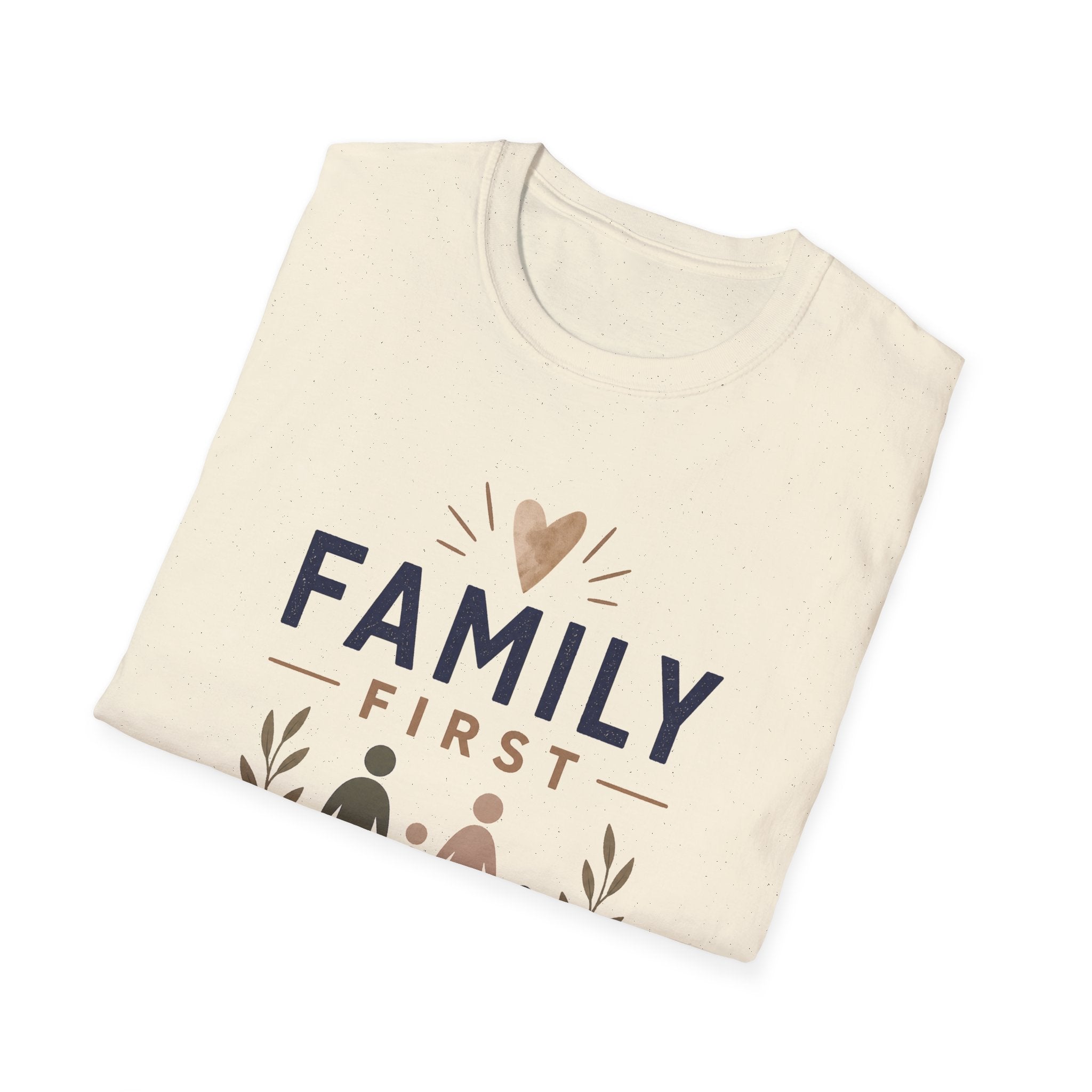 Family First T-Shirt | Matching Family Shirt | Cute Family Graphic Tee | Gift for Mom Dad Kids | Minimalist Family Shirt