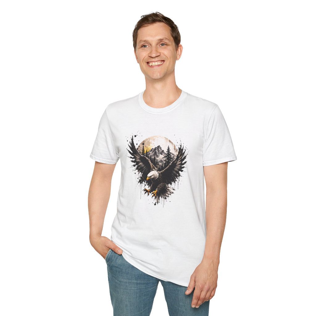 Bald Eagle Mountain T-Shirt | Patriotic Eagle Graphic Tee | Nature Lover Shirt | Outdoor Adventure Tee | Unisex Wildlife Gift