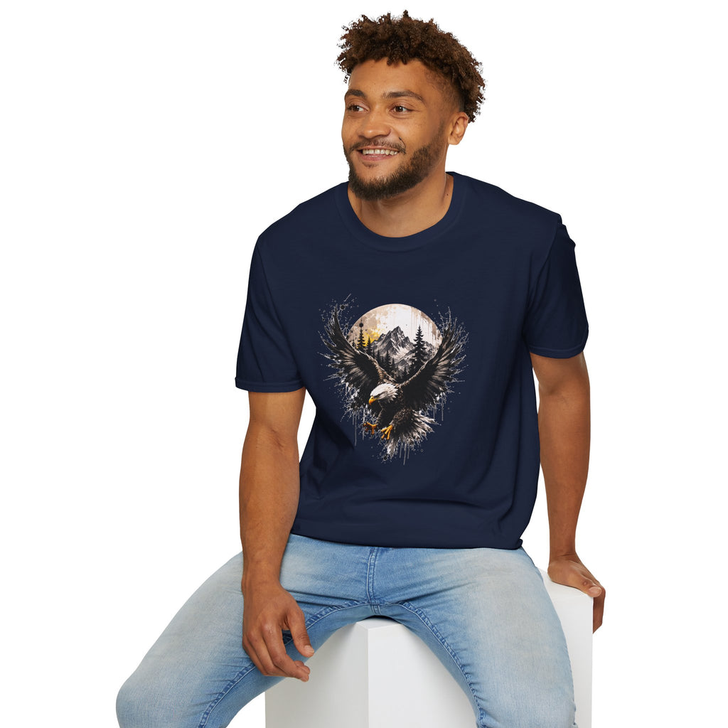 Bald Eagle Mountain T-Shirt | Patriotic Eagle Graphic Tee | Nature Lover Shirt | Outdoor Adventure Tee | Unisex Wildlife Gift