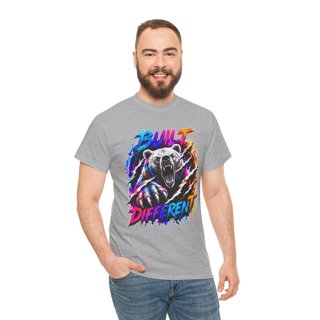 Built Different Bear T-Shirt — Bold Retro Grunge Graphic Tee