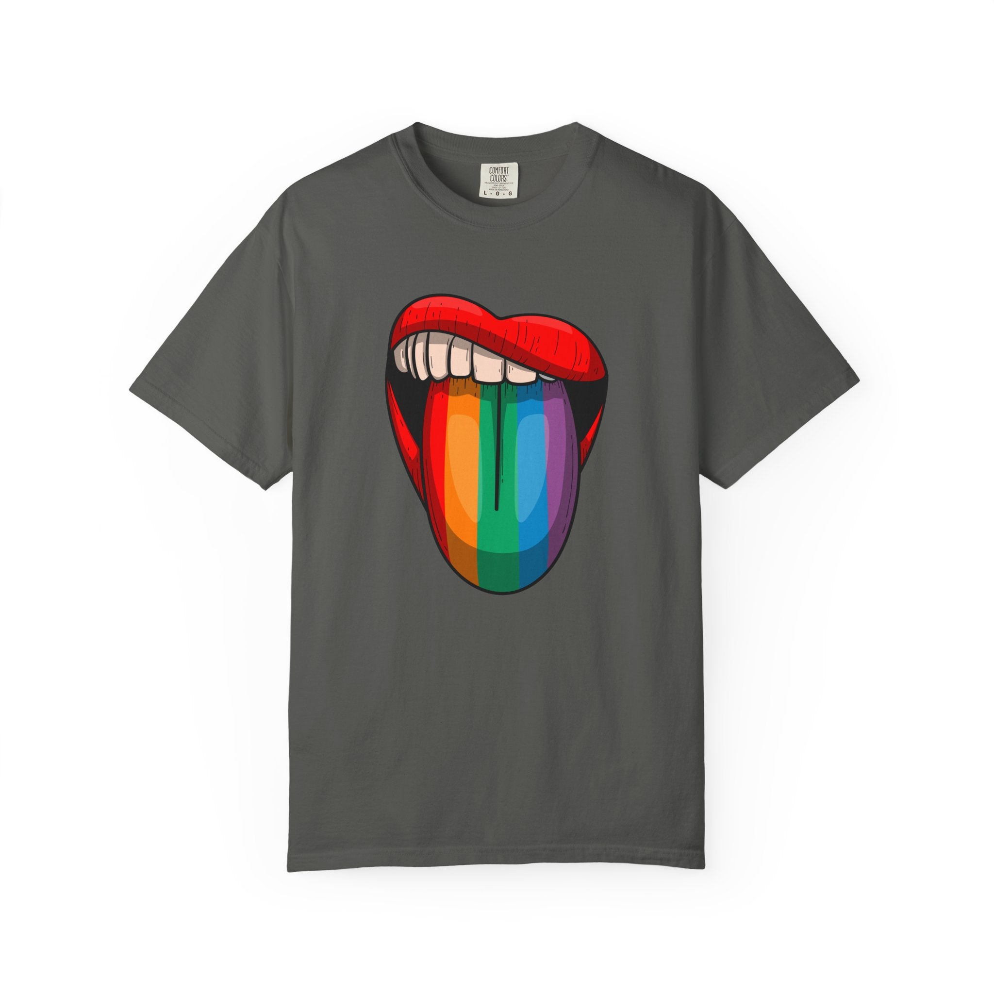Rainbow Tongue T-Shirt — Pride Lip Graphic Tee
