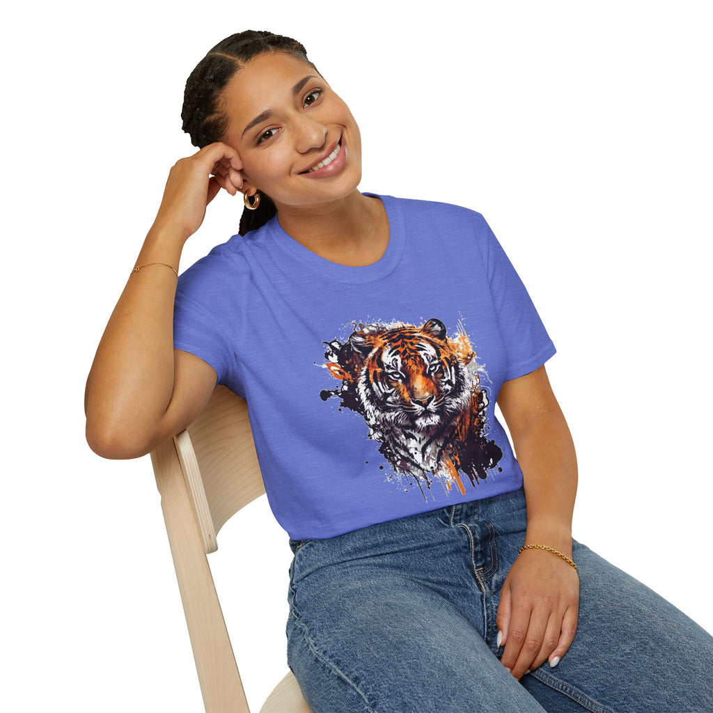 Tiger Graphic T-Shirt, Tiger Head Shirt, Wild Tiger Tee, Wildlife Animal Shirt, Artistic Tiger Portrait Tee
