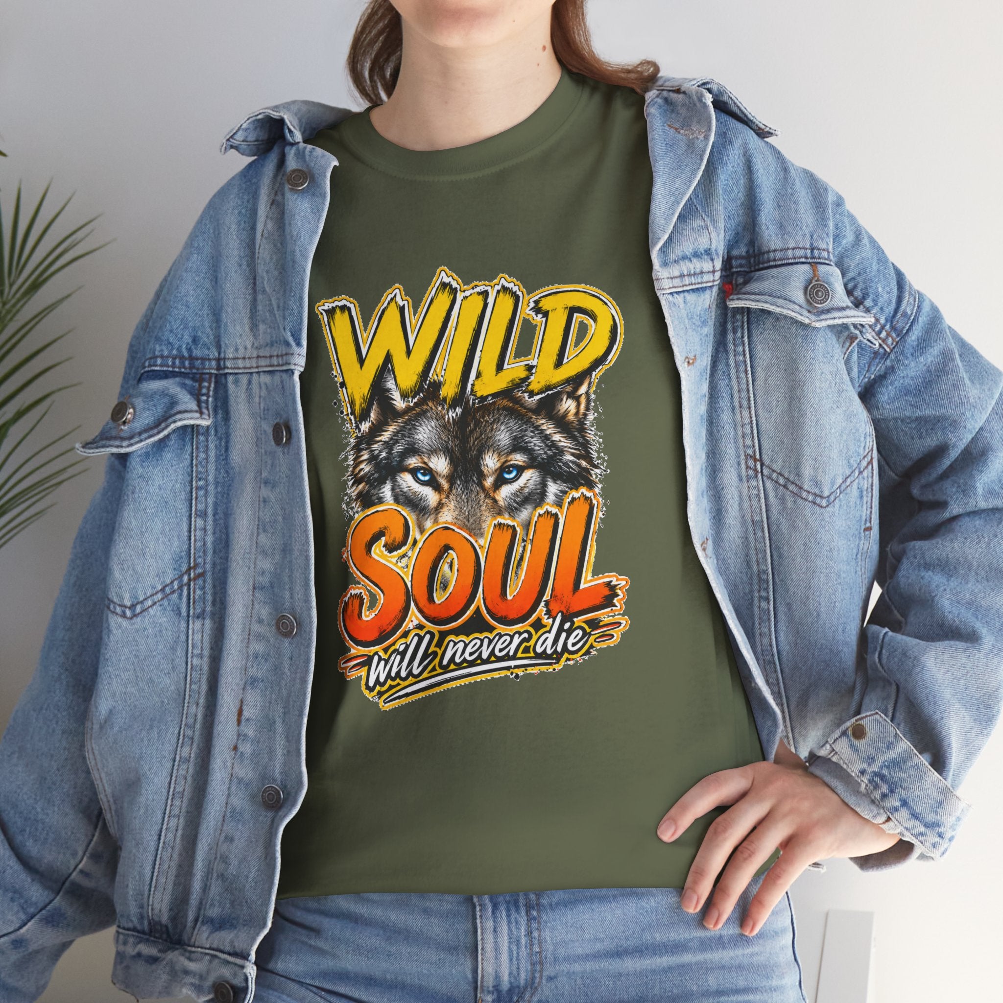 Wolf 'Wild Soul' Graphic Tee – Bold Wildlife Shirt for Nature Lovers
