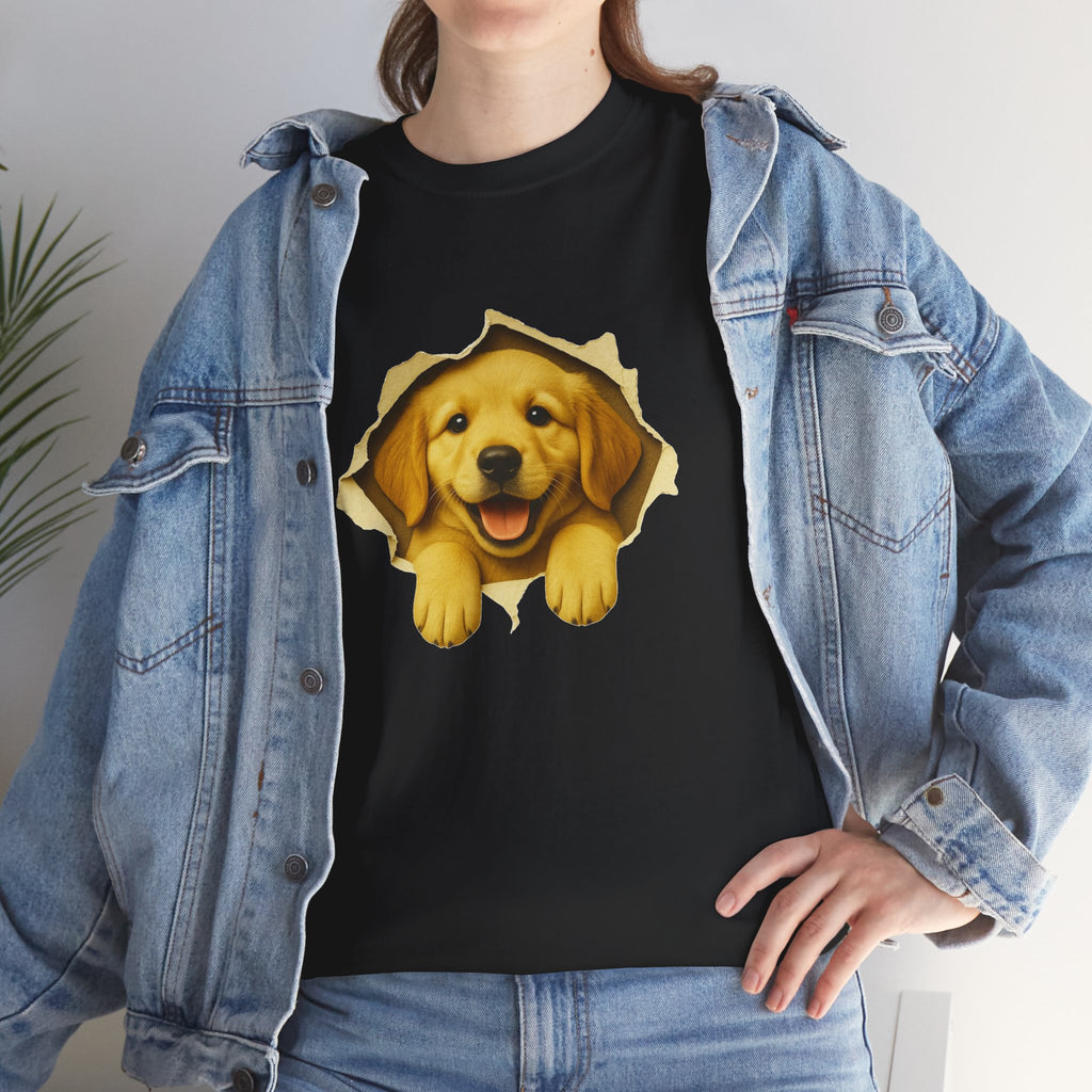 Golden Retriever Peekaboo Shirt, Cute Dog Lover T-Shirt, Funny Puppy Tee, Golden Retriever Gift, Pet Lover Graphic Shirt