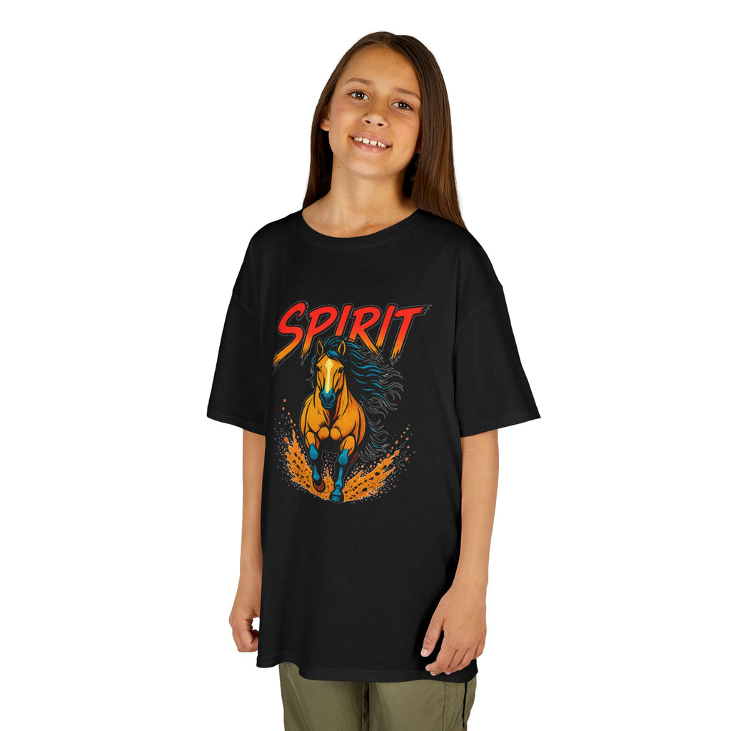 Kids 'Spirit' Galloping Horse T‑Shirt — Youth Graphic Tee for Horse Lovers