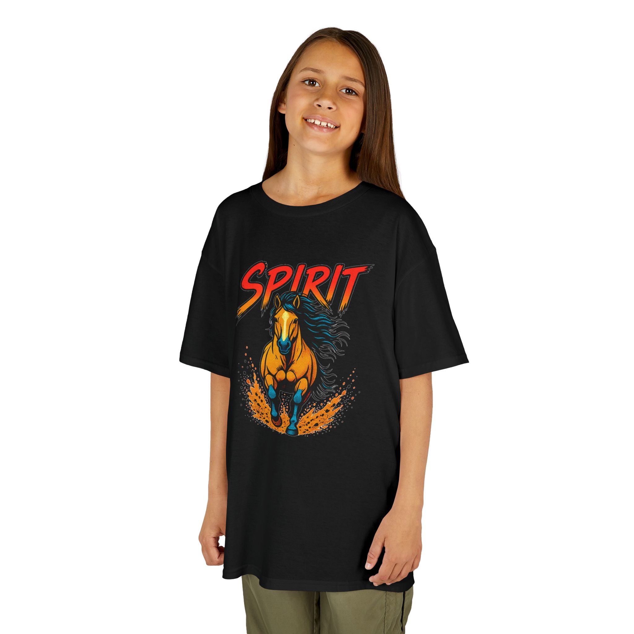 Kids 'Spirit' Galloping Horse T‑Shirt — Youth Graphic Tee for Horse Lovers