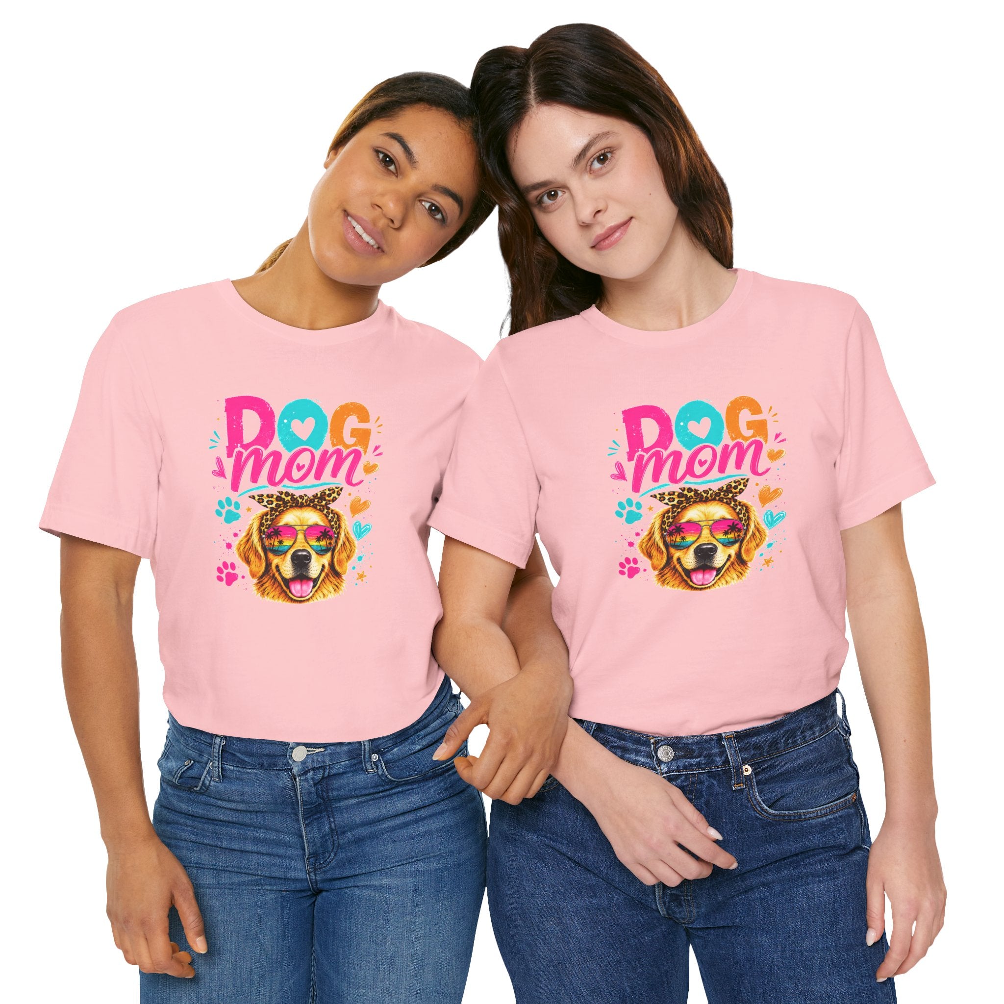 Dog Mom T-Shirt | Golden Retriever Shirt | Funny Dog Mom Gift | Colorful Retro Dog Lover Tee | Unisex Graphic T-Shirt