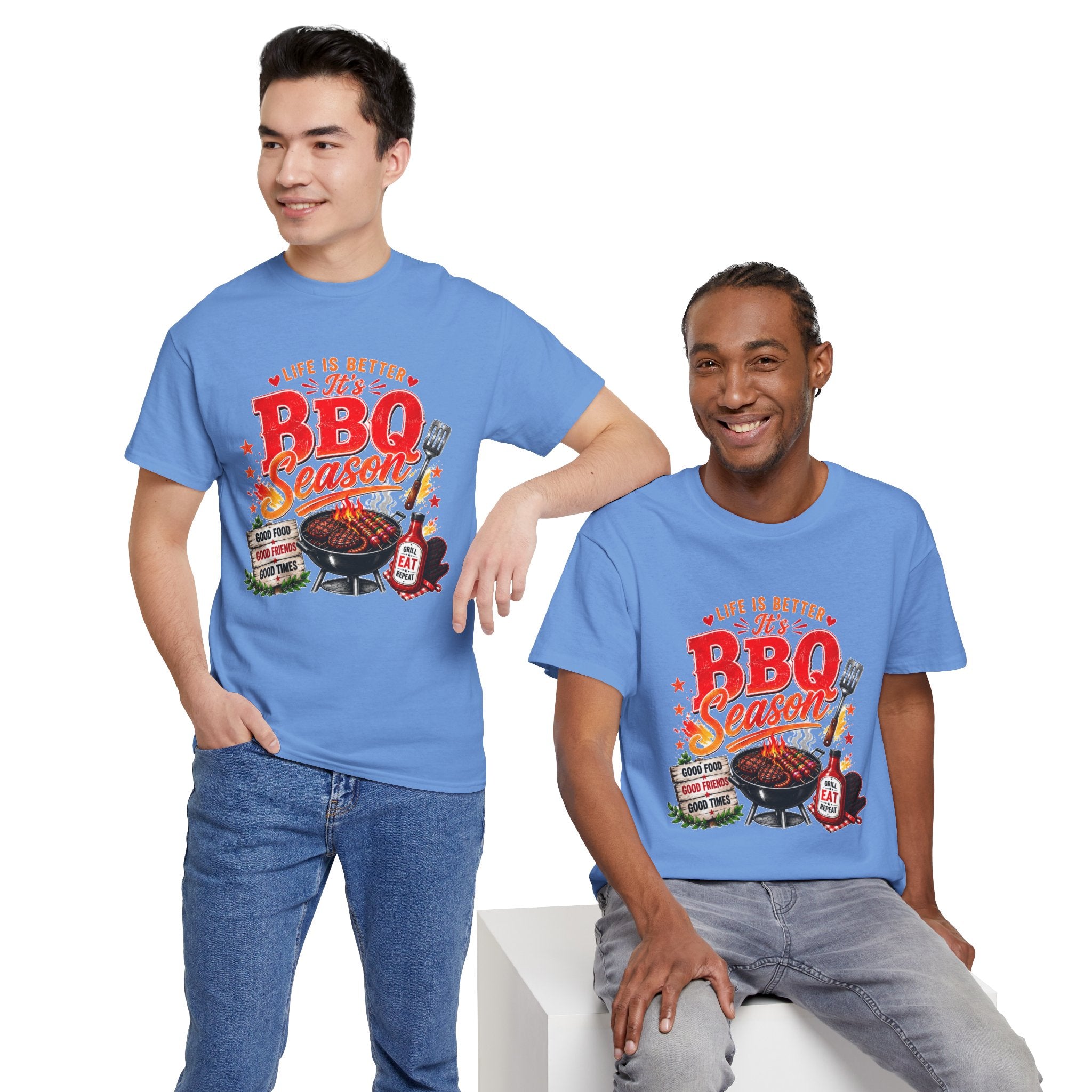 BBQ Season T-Shirt | Life Is Better It's BBQ Season Tee | Funny Grill Shirt | Summer Cookout Shirt | Barbecue Lover Gift | Backyard BBQ Tee