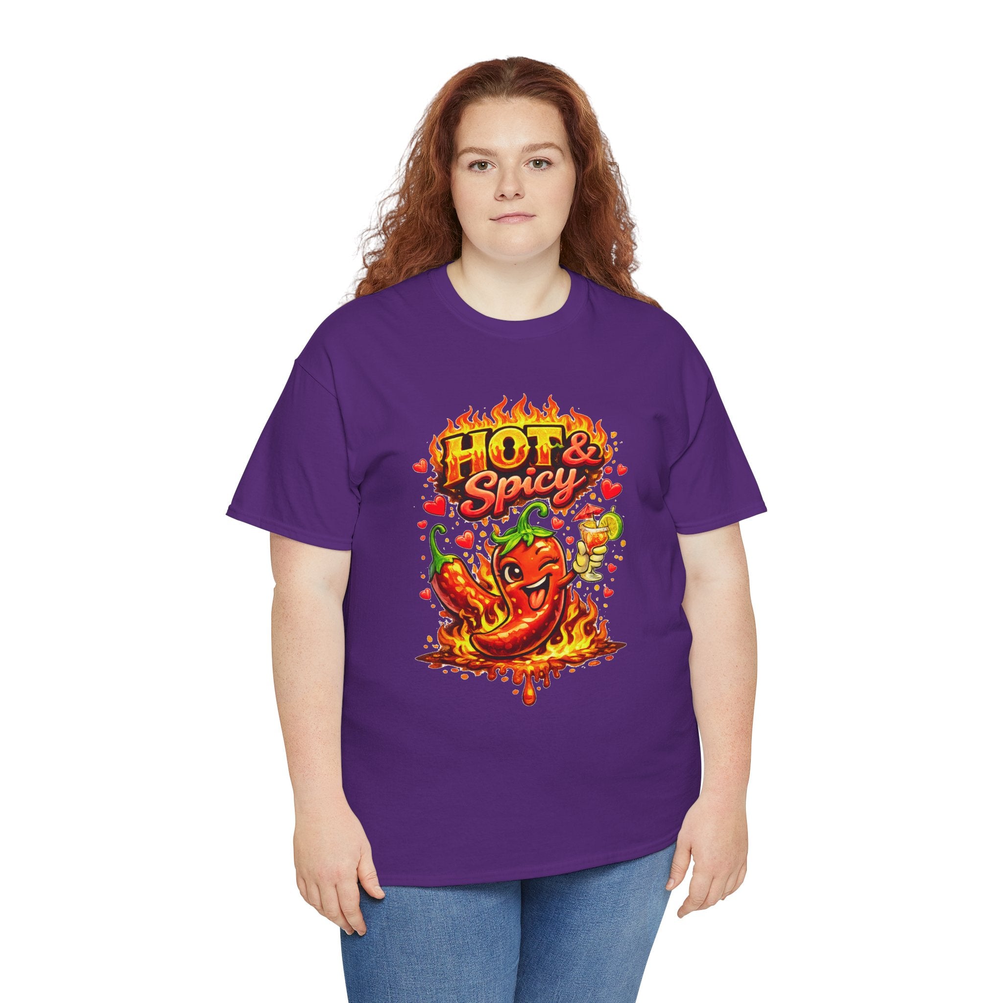 Hot & Spicy Pepper Shirt, Funny Chili Graphic Tee, Cute Food Lover T-Shirt, Spicy Gift