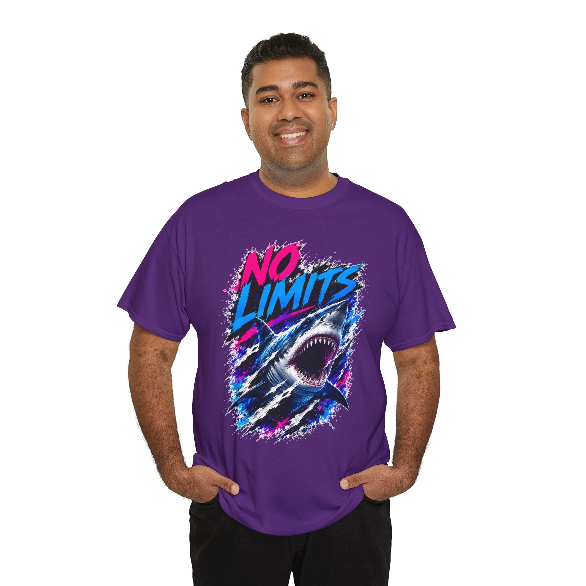 No Limits Shark T-Shirt | Great White Shark Graphic Tee | Unisex Streetwear Shirt | Ocean Lover Gift | Bold Shark Art Tee