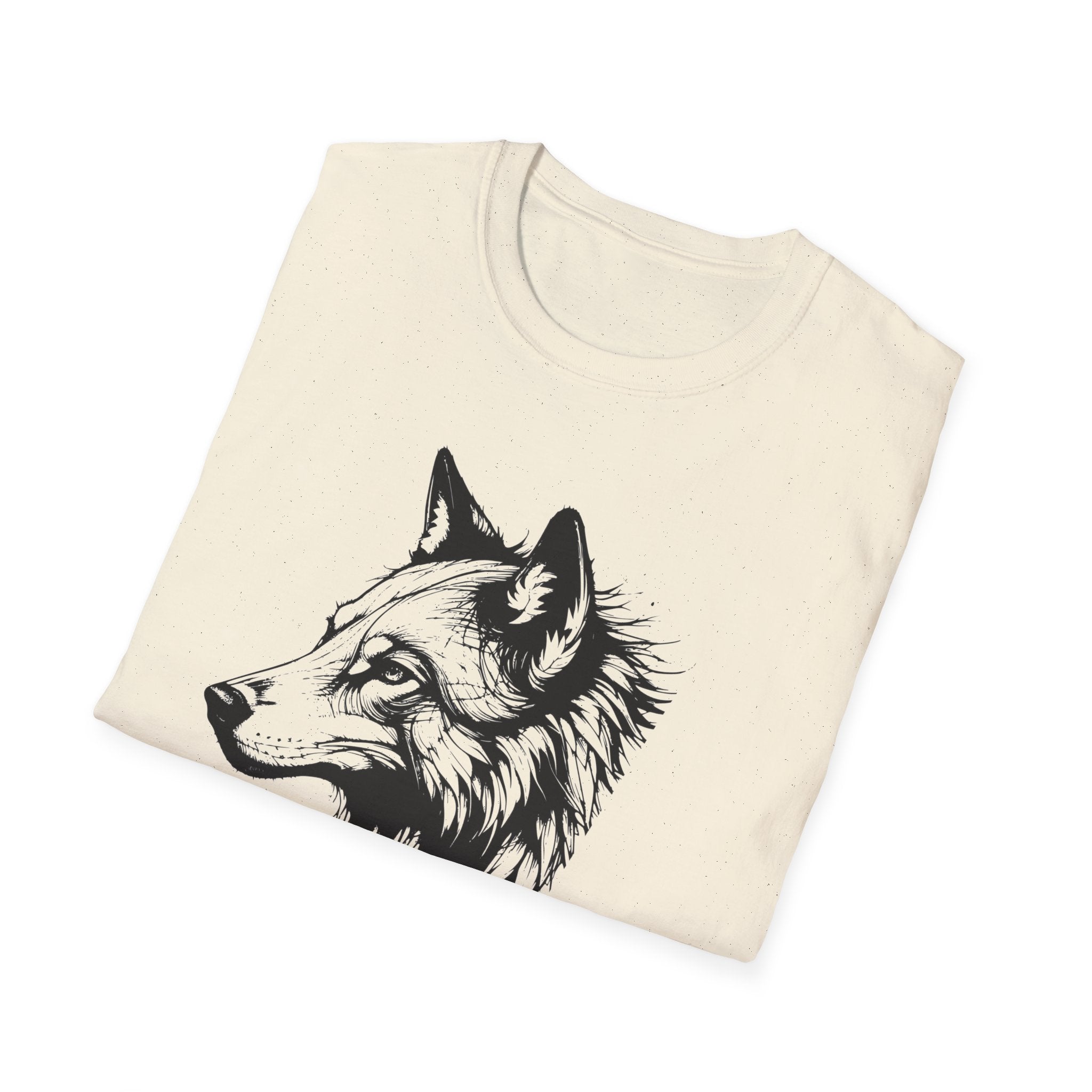 Wolf T Shirt, Mystic Wolf Graphic Tee, Forest Animal Shirt, Minimalist Wolf Head Shirt, Unisex Nature T-Shirt, Wildlife Gift, Boho Wolf Tee