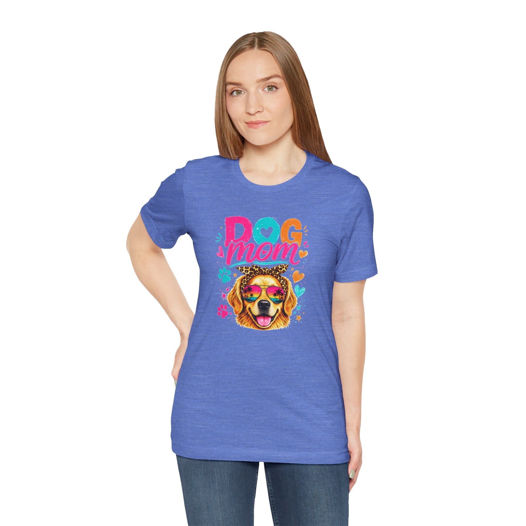 Dog Mom T-Shirt | Golden Retriever Shirt | Funny Dog Mom Gift | Colorful Retro Dog Lover Tee | Unisex Graphic T-Shirt