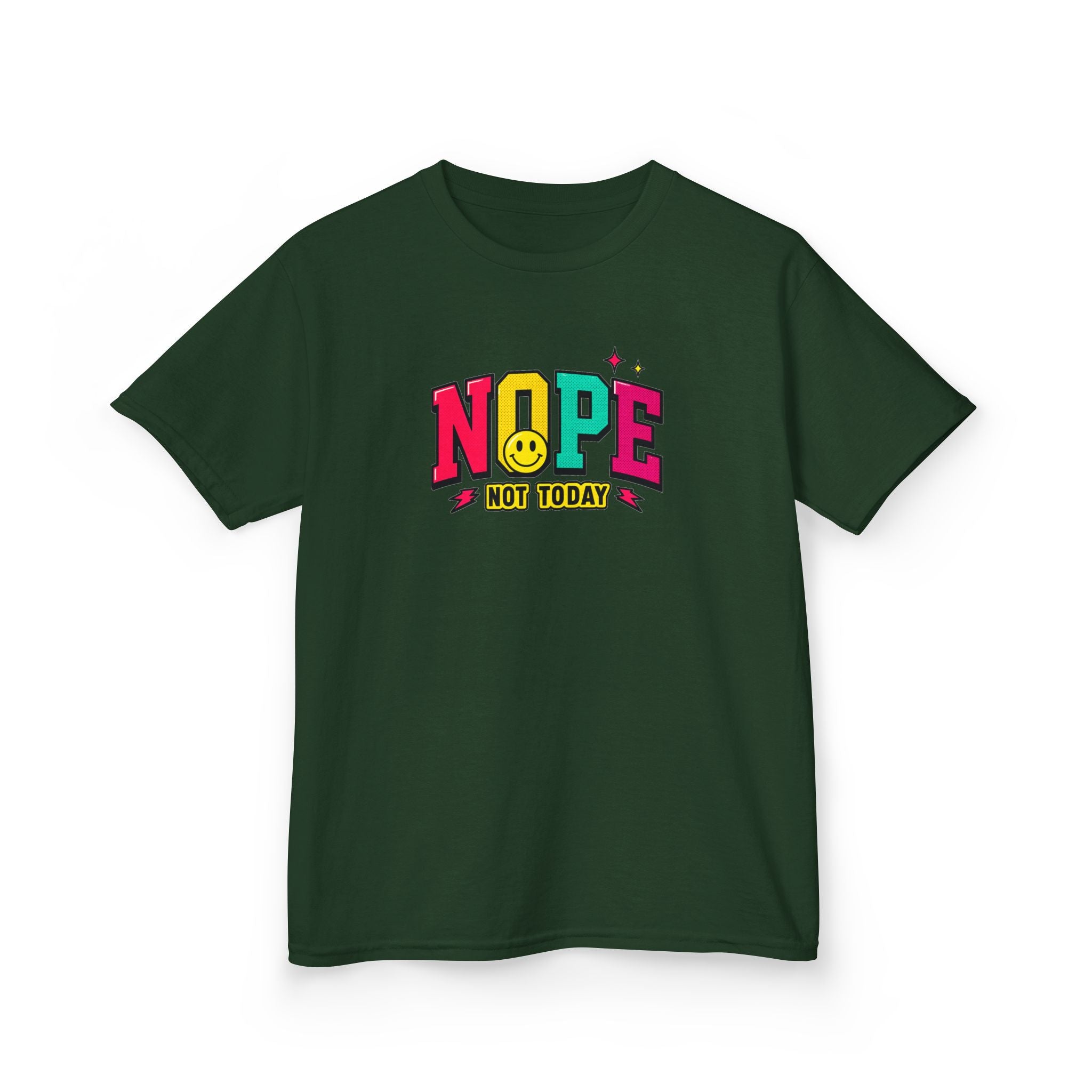 Kids "NOPE Not Today" Graphic Tee — Funny Retro Lettering Kids T-Shirt