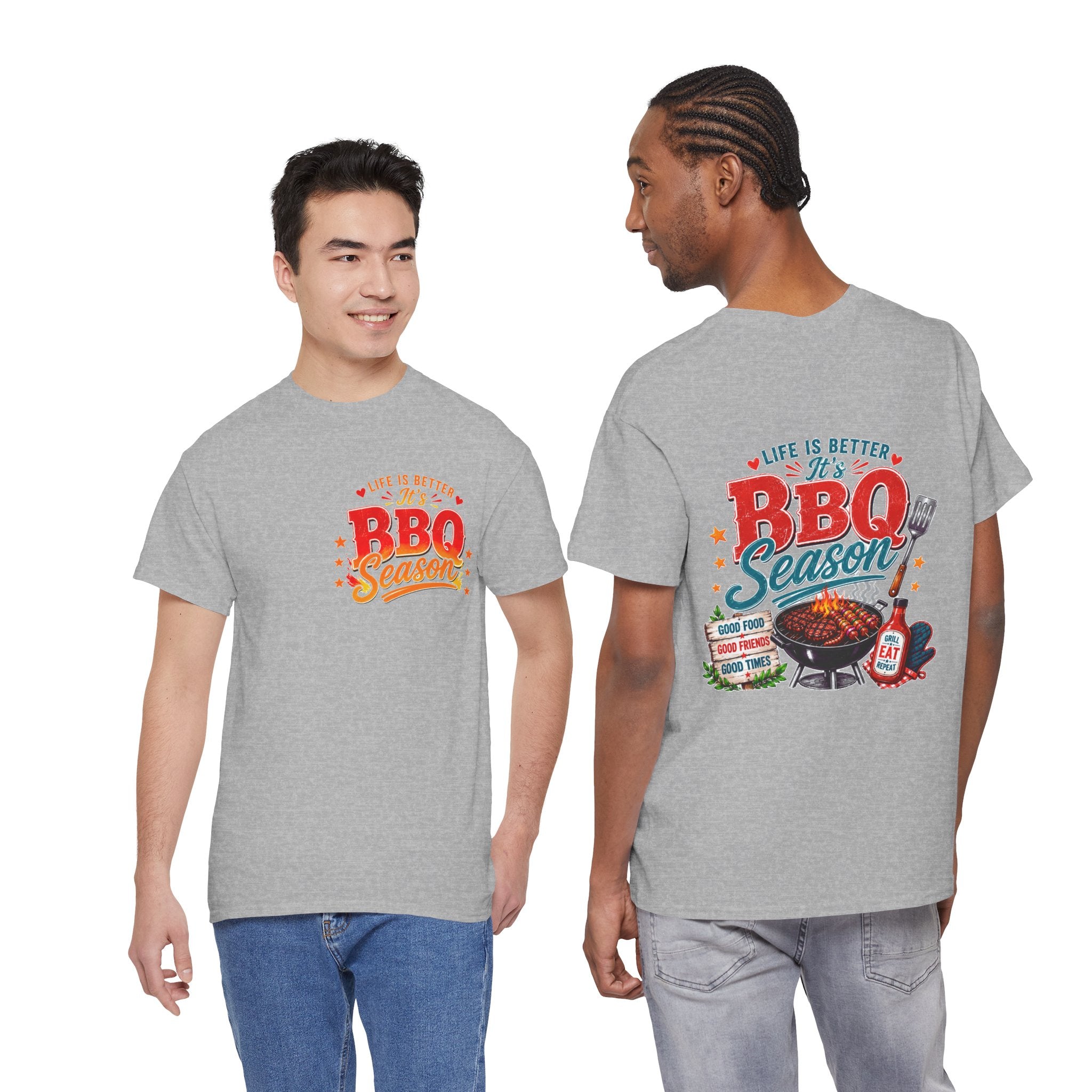 BBQ Season T-Shirt | Life Is Better It's BBQ Season Tee | Funny Grill Shirt | Summer Cookout Tee | Barbecue Lover Gift | Backyard BBQ Shirt