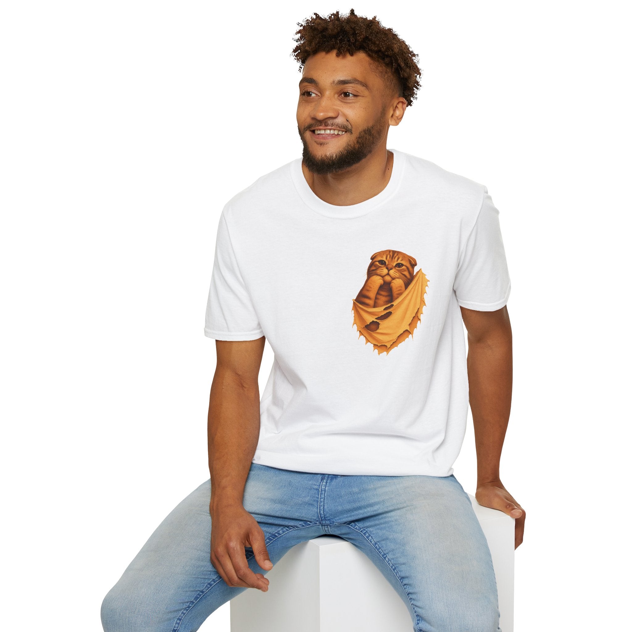 Cat in a Pocket T-Shirt — Cute Pocket Kitten Graphic Tee