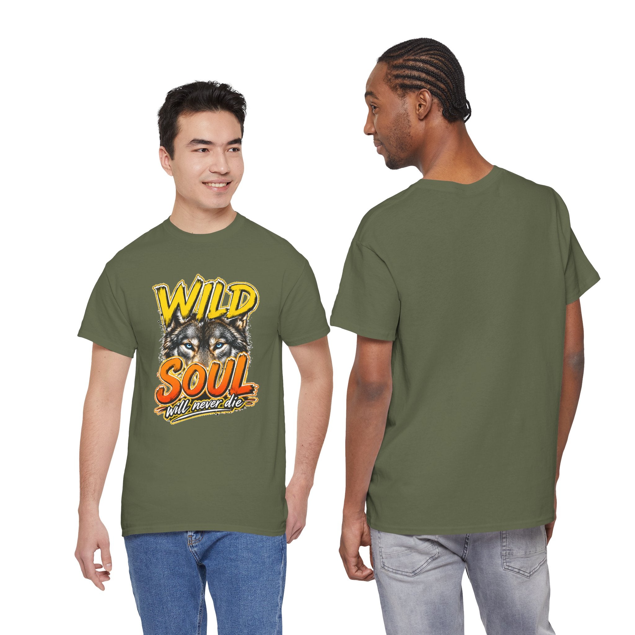 Wolf 'Wild Soul' Graphic Tee – Bold Wildlife Shirt for Nature Lovers
