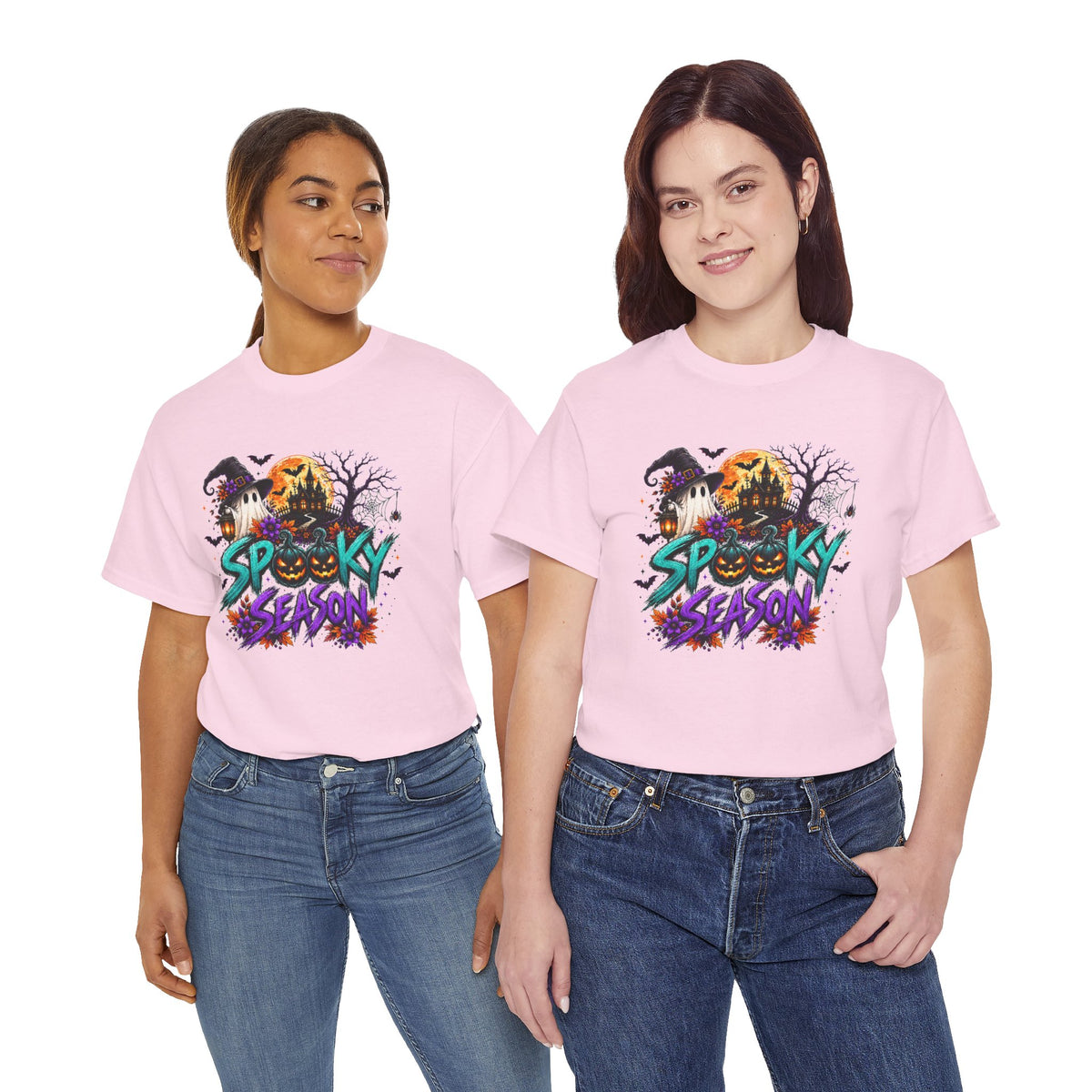 Spooky Season Halloween T-Shirt, Haunted House Pumpkin Tee, Halloween Graphic Shirt, Unisex Fall Tee