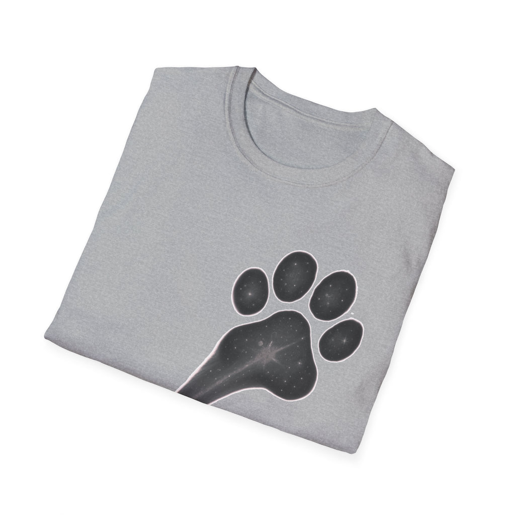 Minimal Paw Print T-Shirt, Dog Lover Tee, Aesthetic Pet Shirt, Paw Comet Design