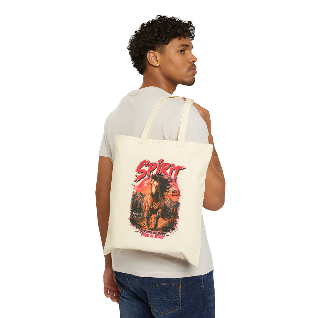 Tote — 'Spirit' Wild Horse Cotton Canvas Tote Bag