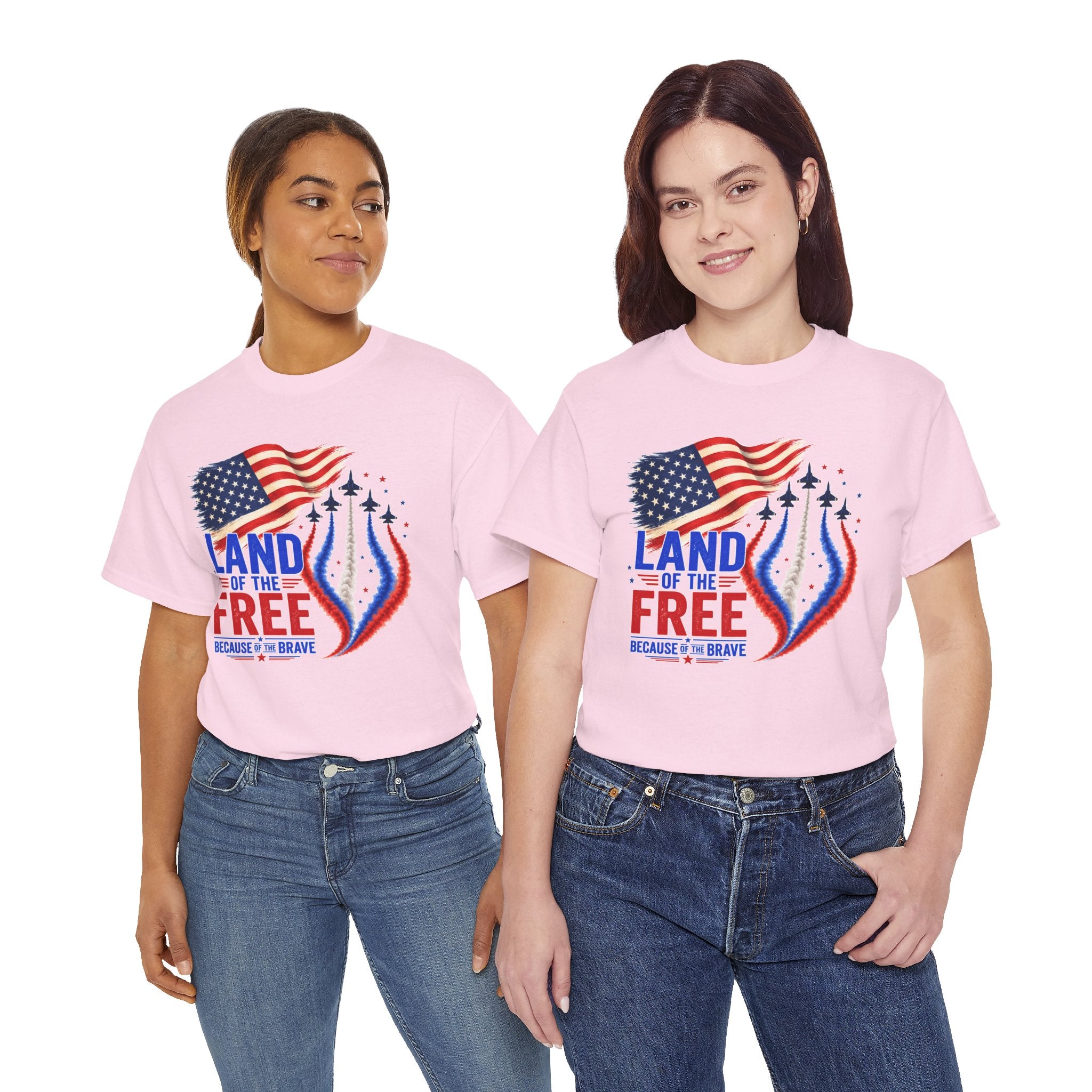 Land of the Free Because of the Brave Shirt, Patriotic 4th of July T-Shirt, USA Flag Tee, American Pride Shirt, Independence Day Gift