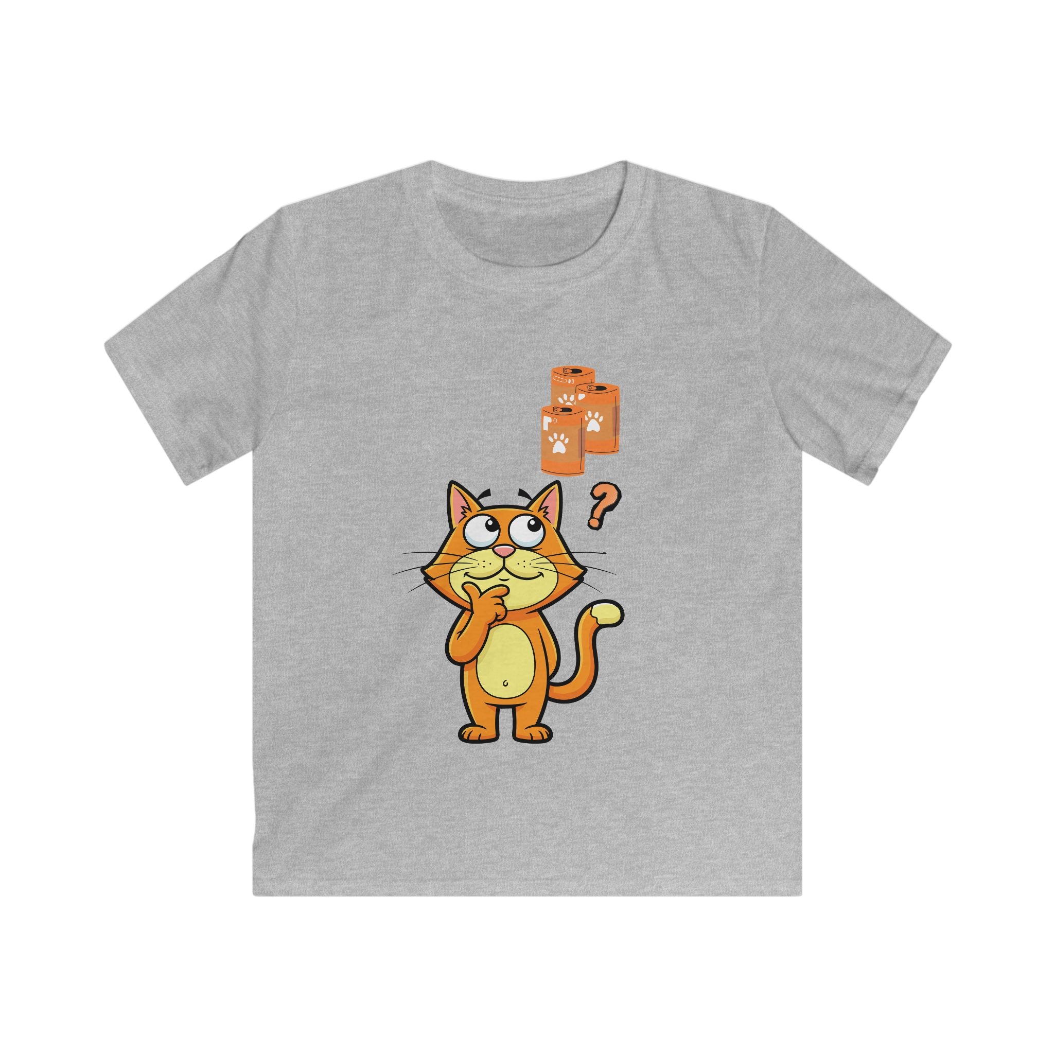 Kids Cat Puzzle T-Shirt — Cute Thinking Kitten Graphic Tee