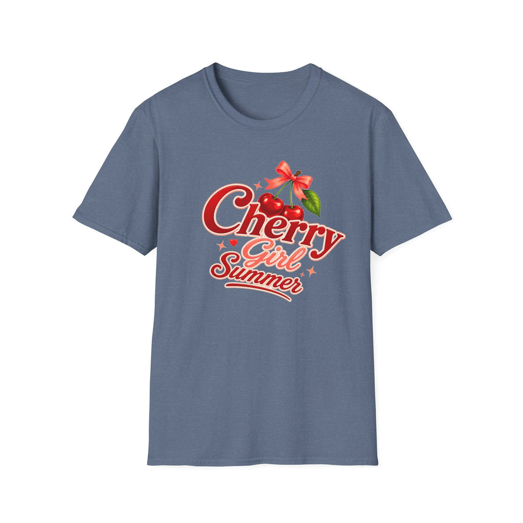 Cherry Girl Summer T-Shirt | Cute Retro Cherry Tee | Coquette Aesthetic Shirt | Summer Graphic Tee | Trendy Women's Shirt