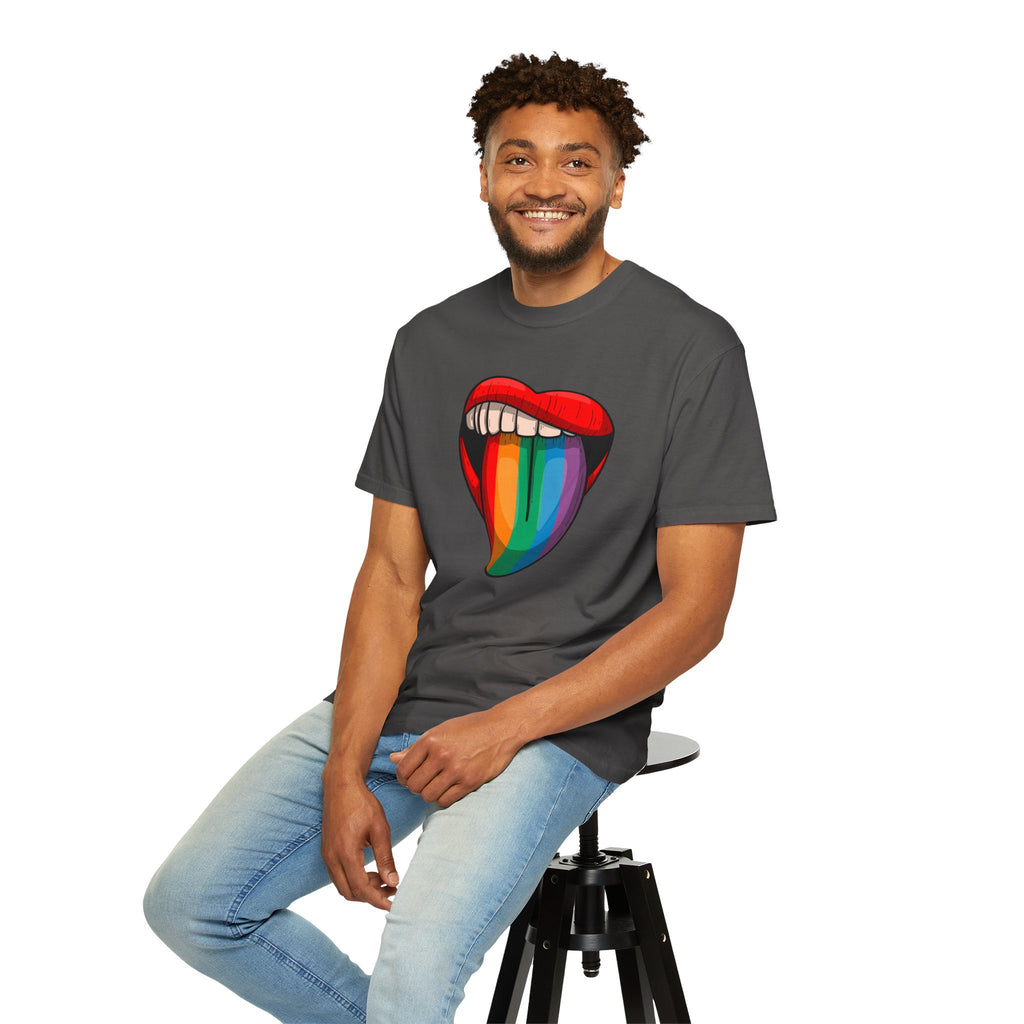 Rainbow Tongue T-Shirt — Pride Lip Graphic Tee
