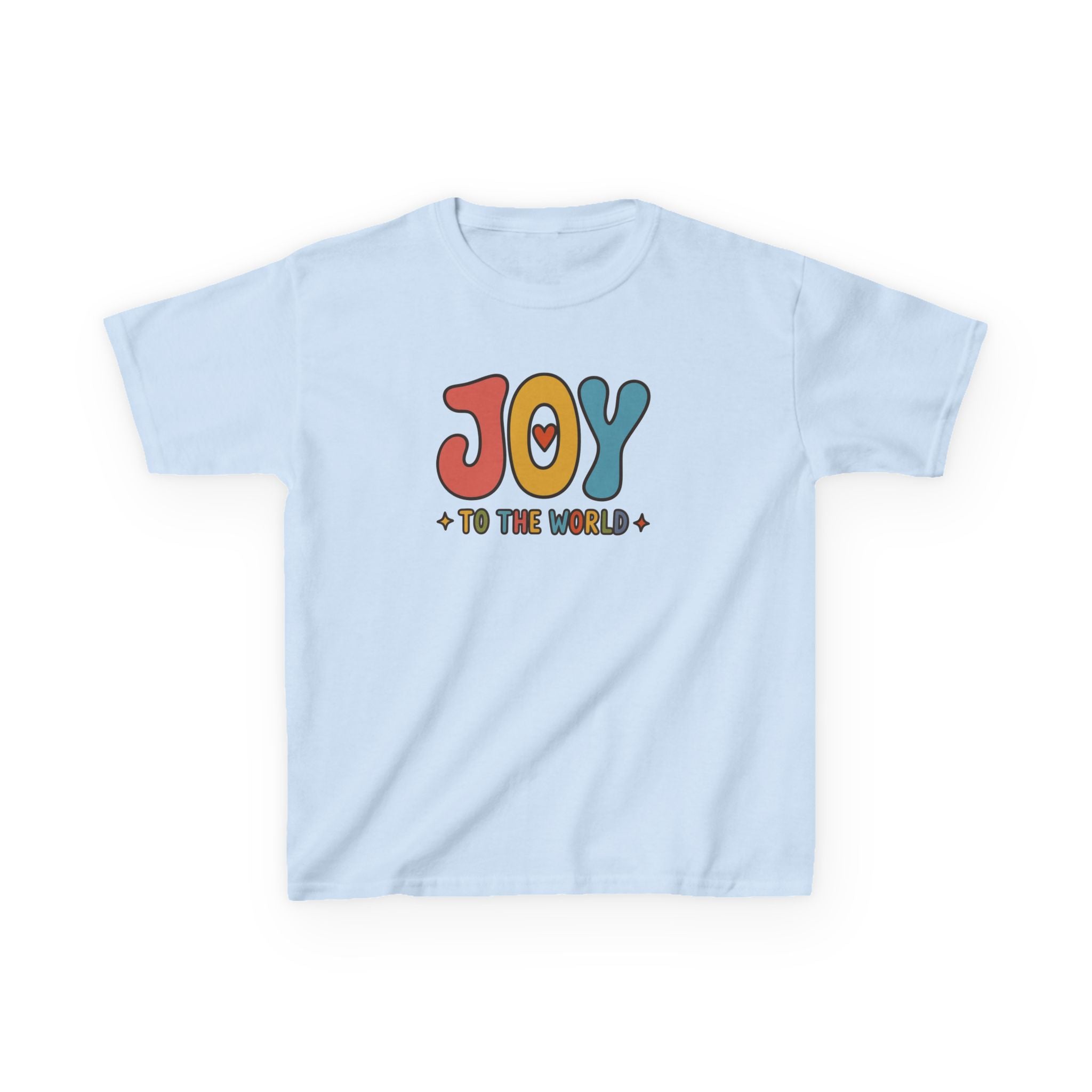 Kids Joy to the World Shirt | Retro Christmas Tee for Kids | Holiday Graphic T-Shirt | Cute Kids Xmas Shirt