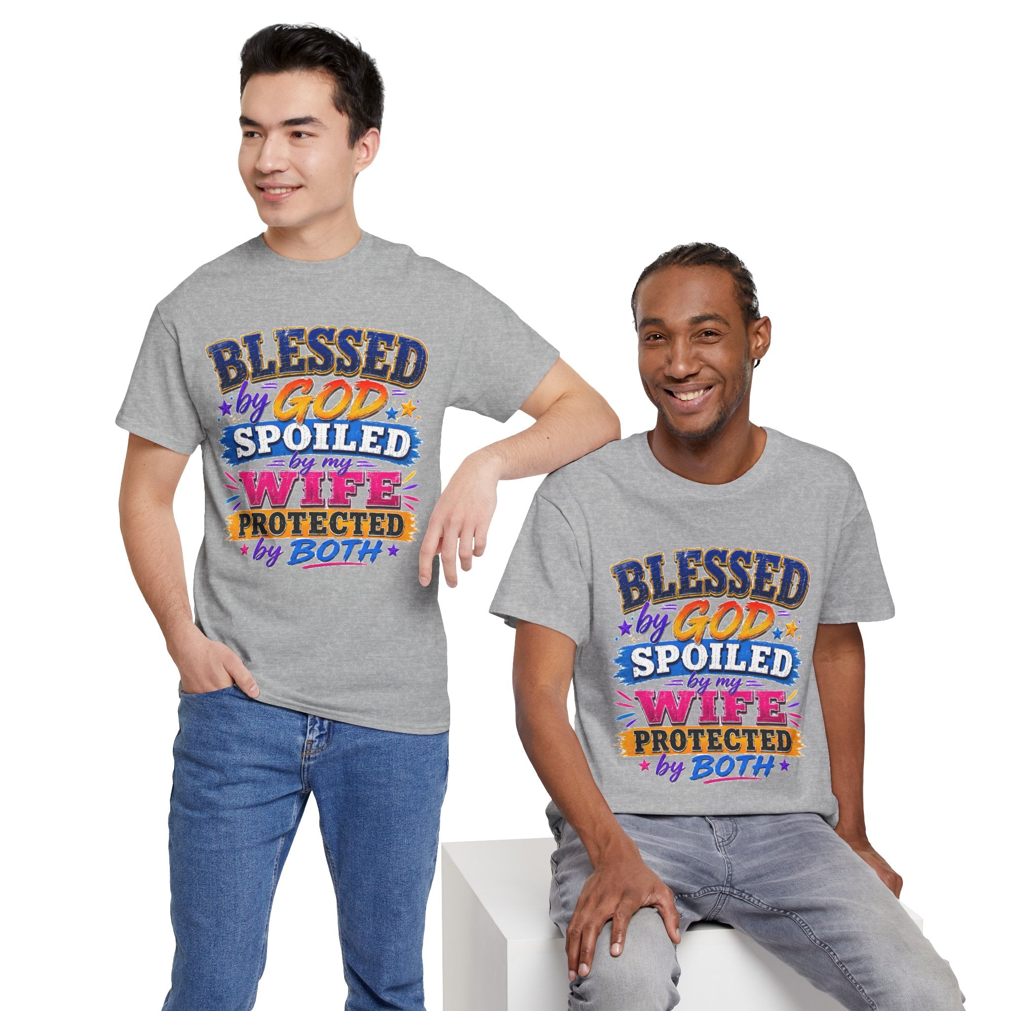 Blessed by God, Spoiled by My Wife – Men’s Graphic Tee