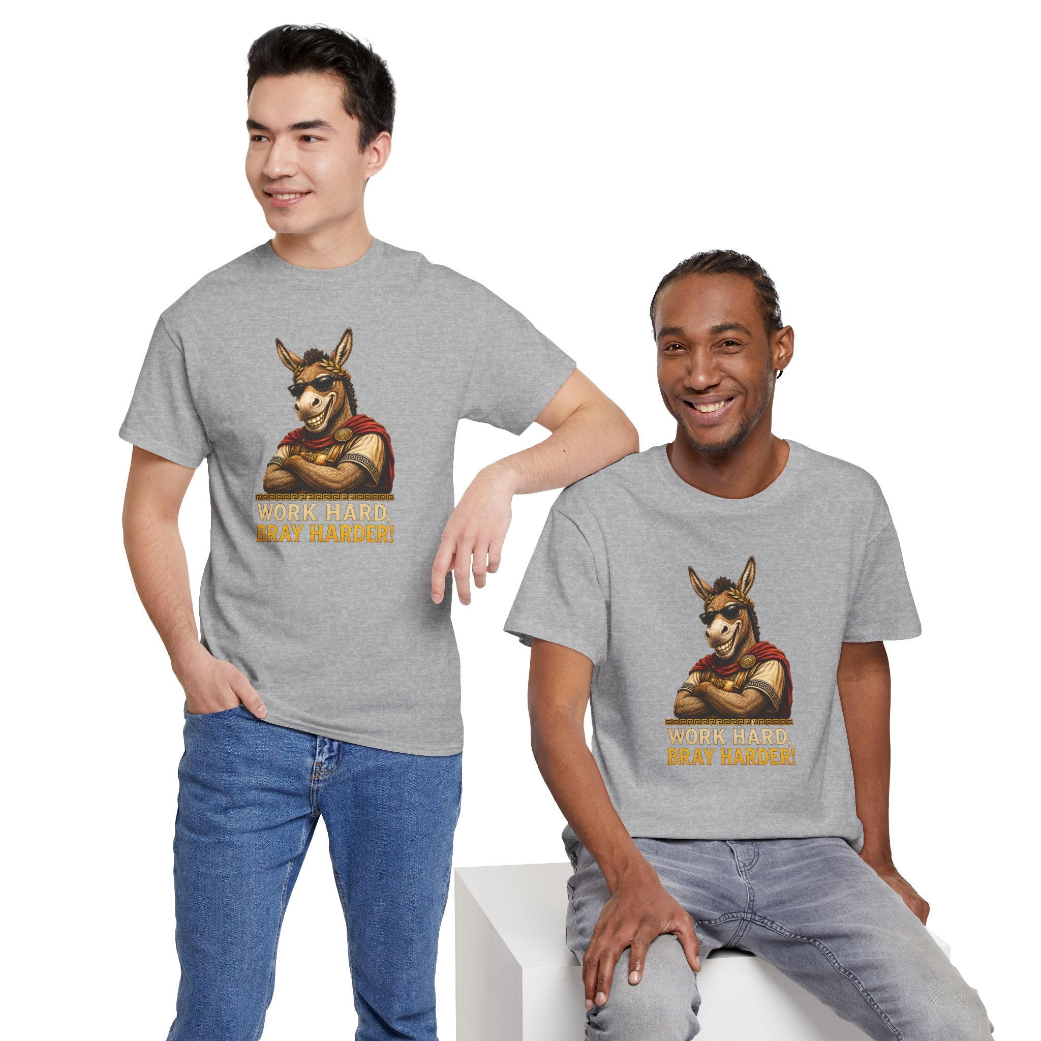 Work Hard Bray Harder T‑Shirt — Funny Donkey Motivational Tee