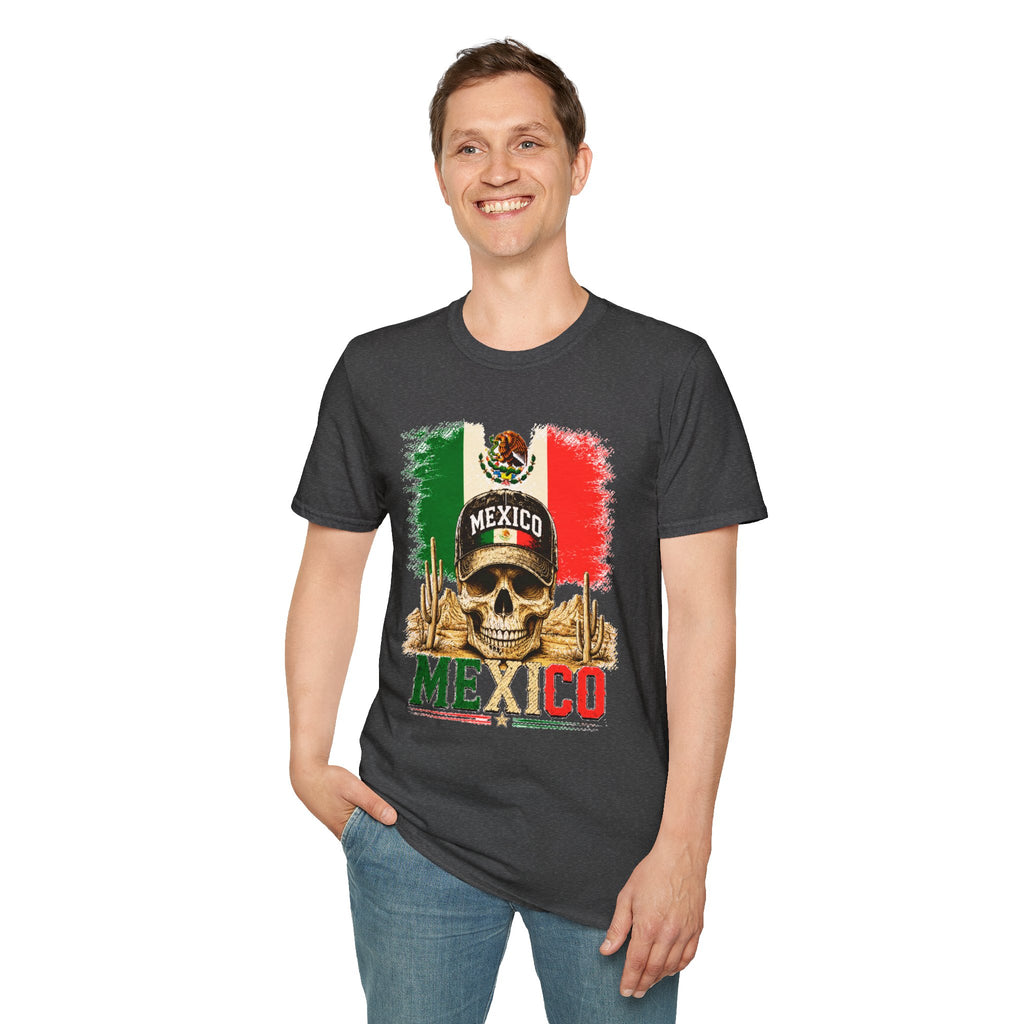 Mexico Flag Skull T-Shirt, Vintage Mexican Skull Shirt, Dia De Los Muertos Tee, Patriotic Mexico Graphic Tee, Gift for Men Women