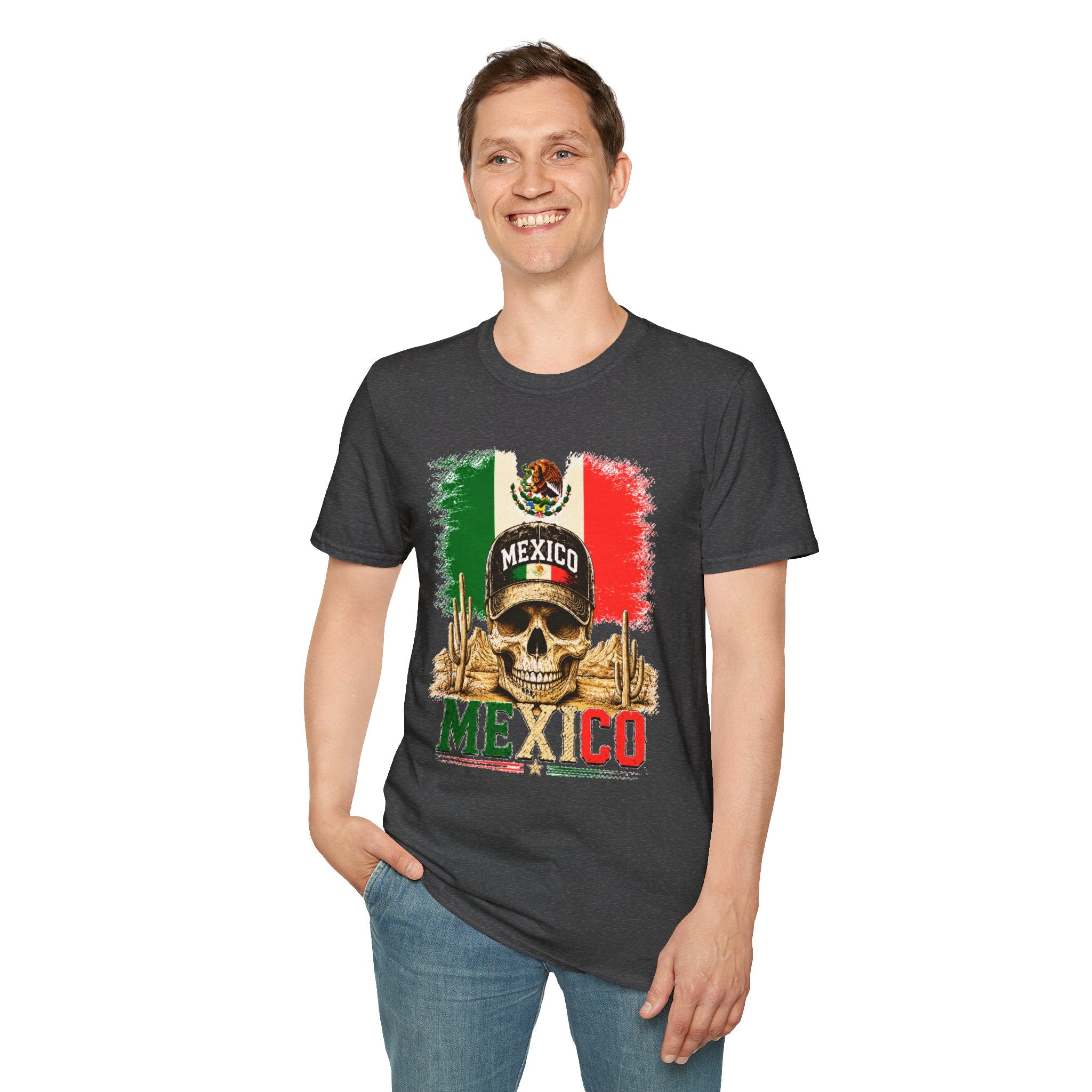 Mexico Flag Skull T-Shirt, Vintage Mexican Skull Shirt, Dia De Los Muertos Tee, Patriotic Mexico Graphic Tee, Gift for Men Women