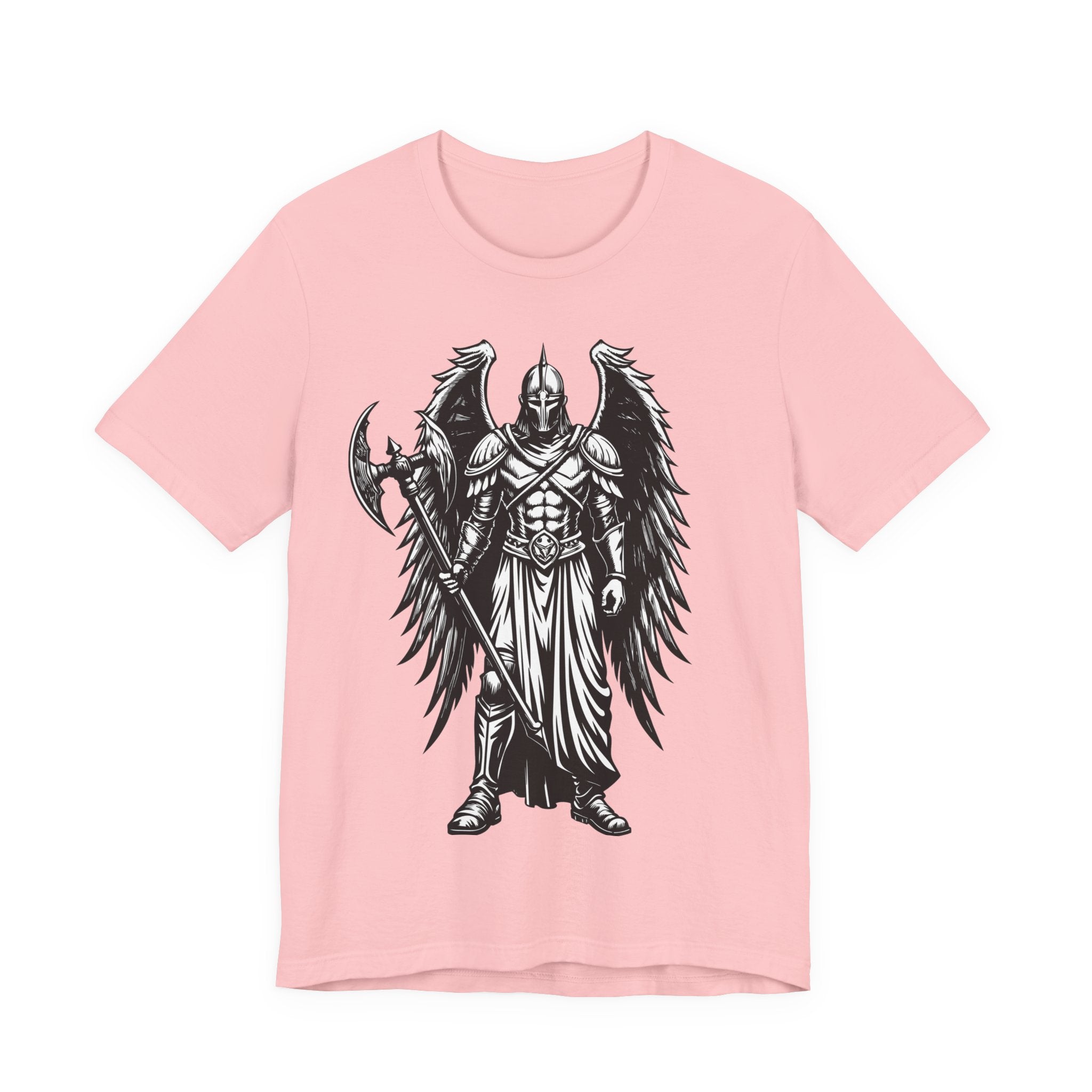 Angel of War Graphic Tee — Winged Knight Armor T-Shirt
