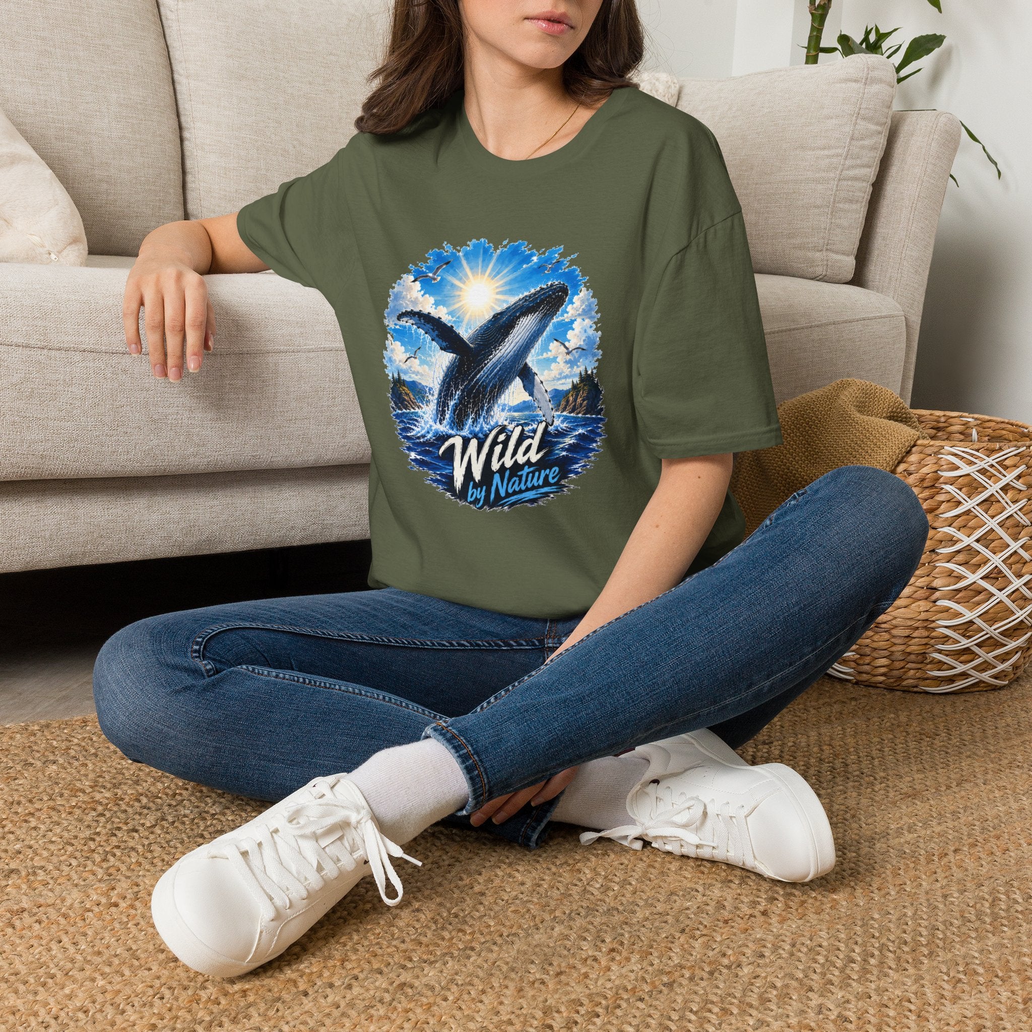 Whale T-Shirt, Ocean Whale Graphic Tee, Wild Nature Shirt, Ocean Lover Gift