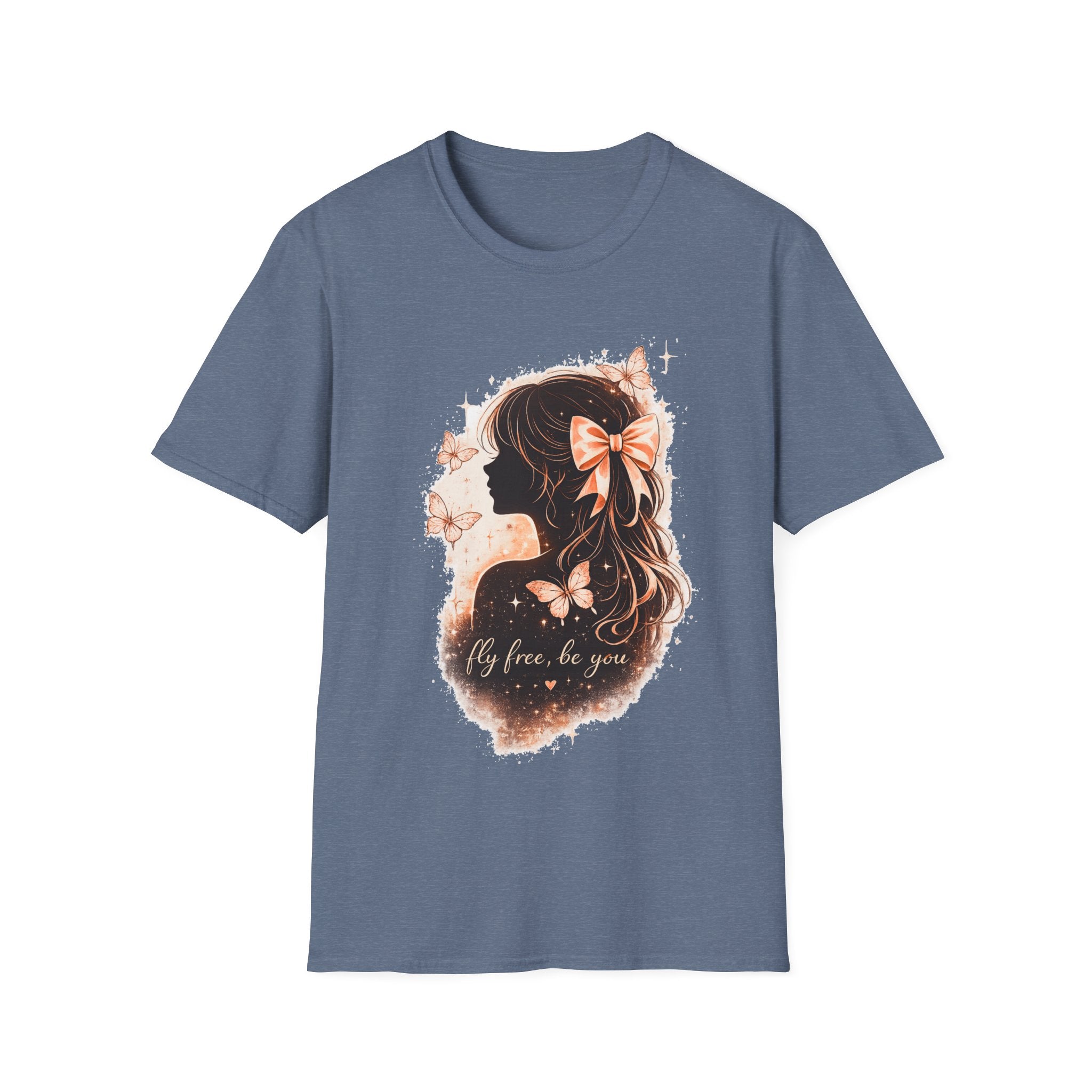 Coquette Butterfly Shirt, Feminine Aesthetic Tee, Soft Girl T-Shirt, Bow Graphic Tee, Cute Butterfly Shirt for Women, Trendy Pinterest Style