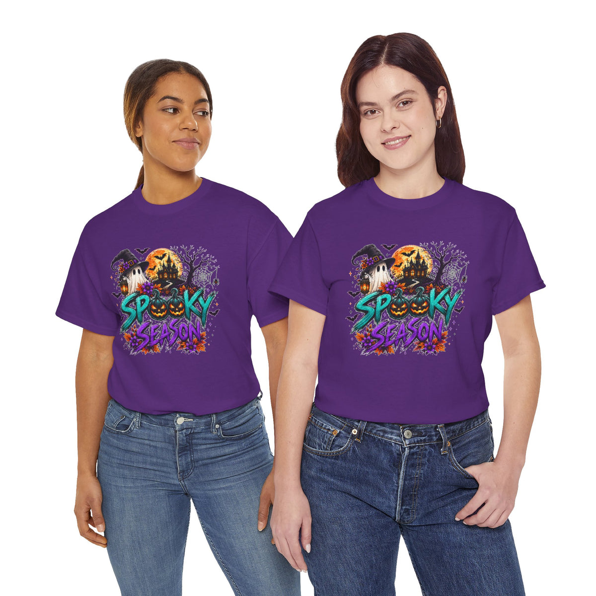 Spooky Season Halloween T-Shirt, Haunted House Pumpkin Tee, Halloween Graphic Shirt, Unisex Fall Tee
